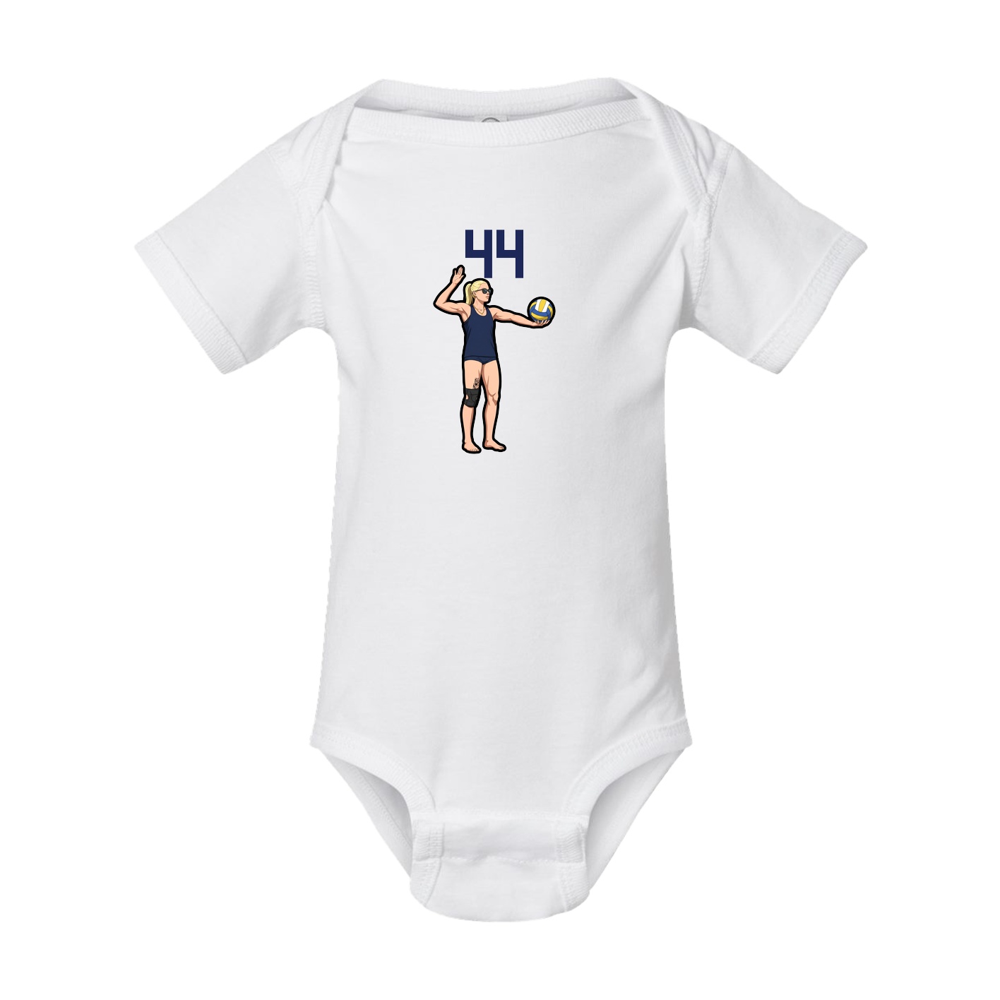 Baby Onesie — Number Top in White