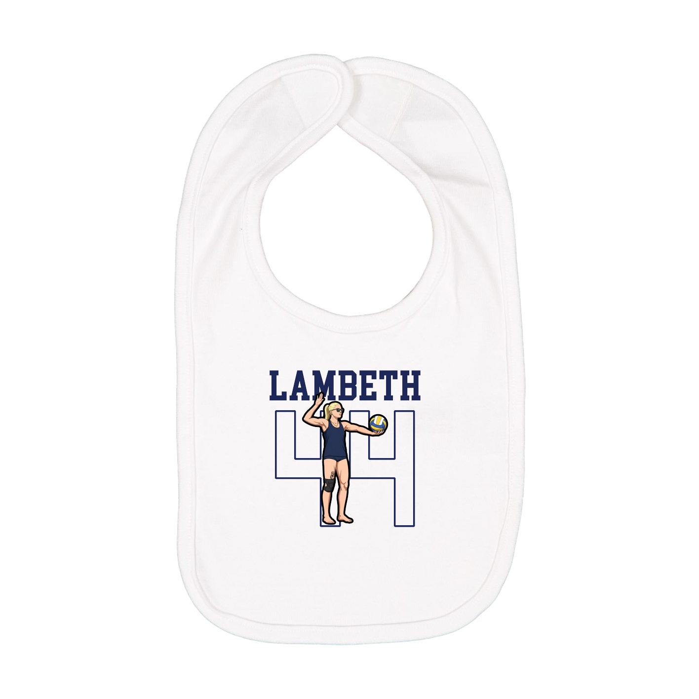 Infant Bib — Shirsey in White