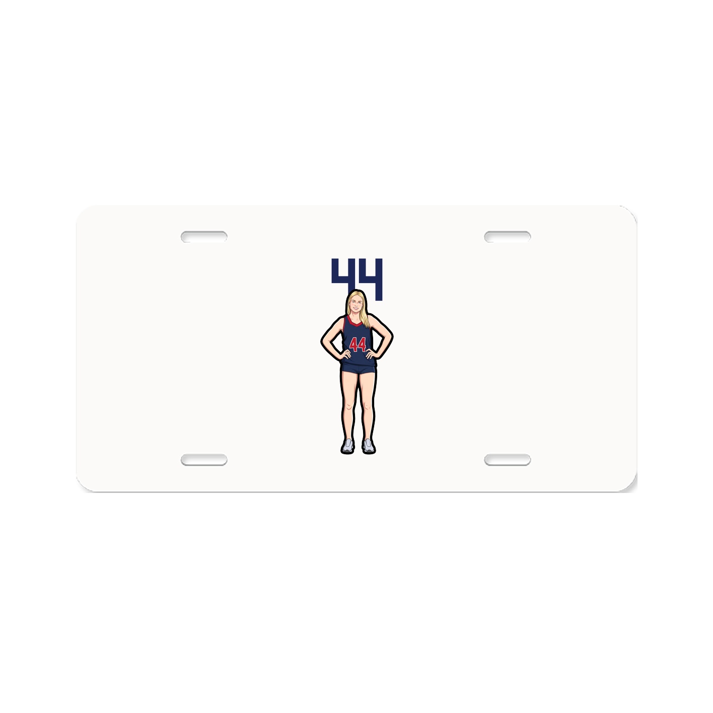 License Plate — Number Top in Classic