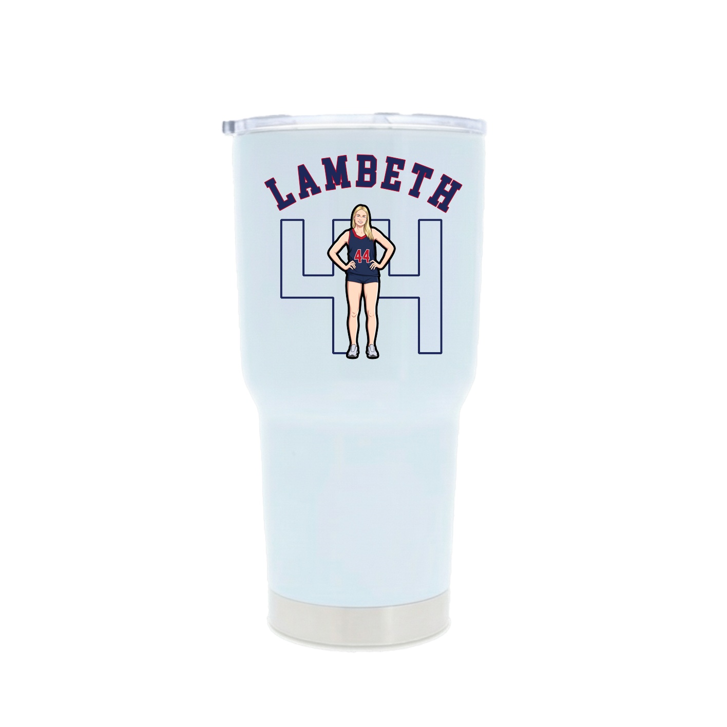 30oz Stainless Steel Tumbler — Shirsey Arch in White