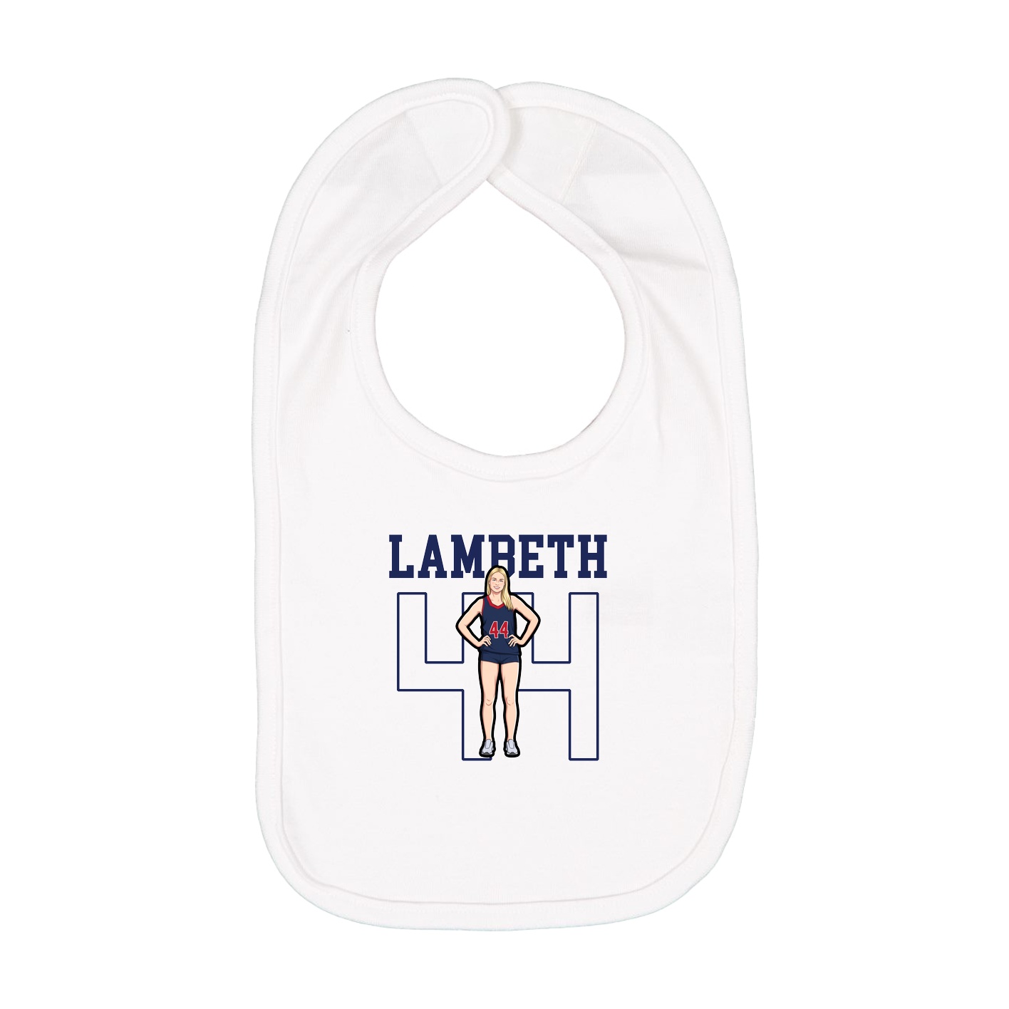 Infant Bib — Shirsey in White