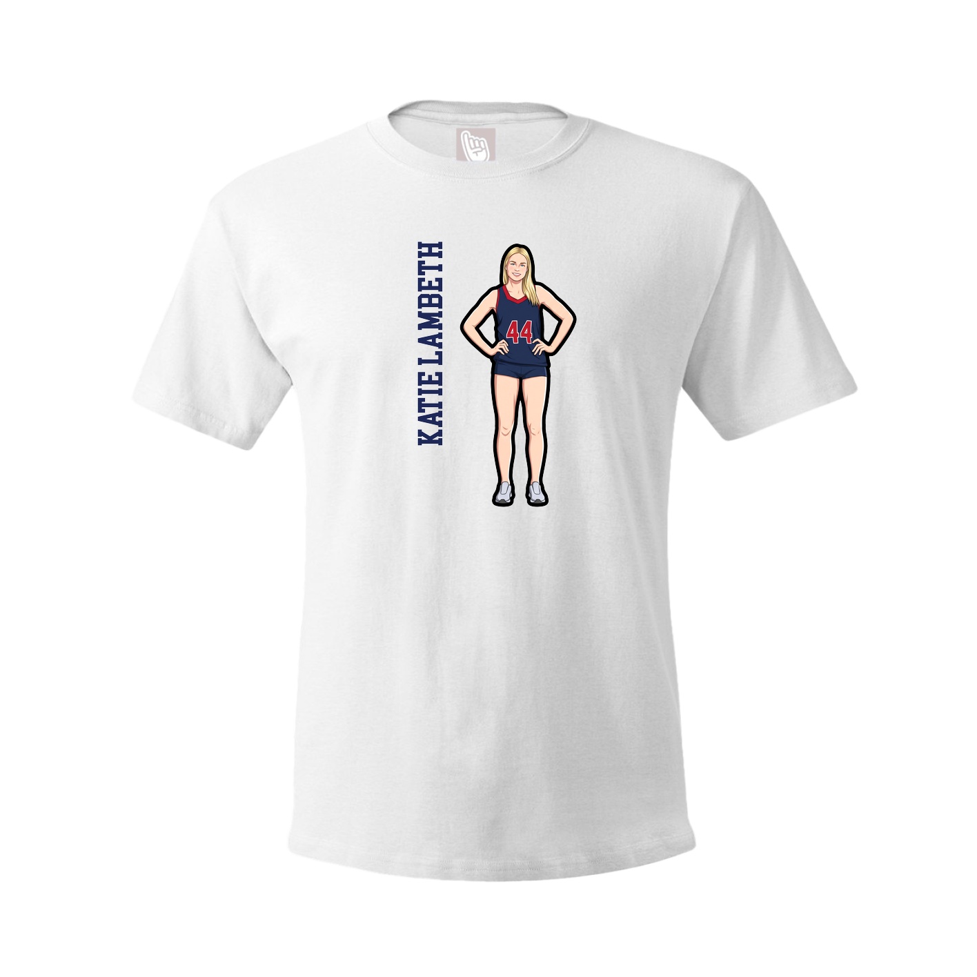 Tee — Name Vertical in White
