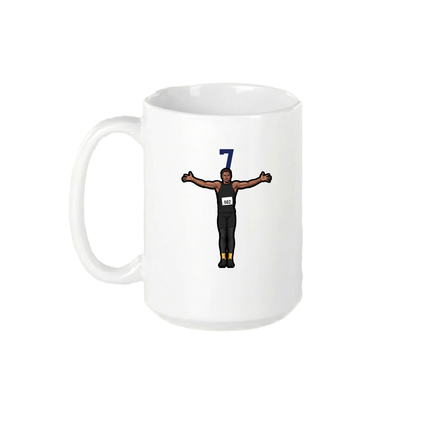 15oz Coffee Mug — Number Top in White