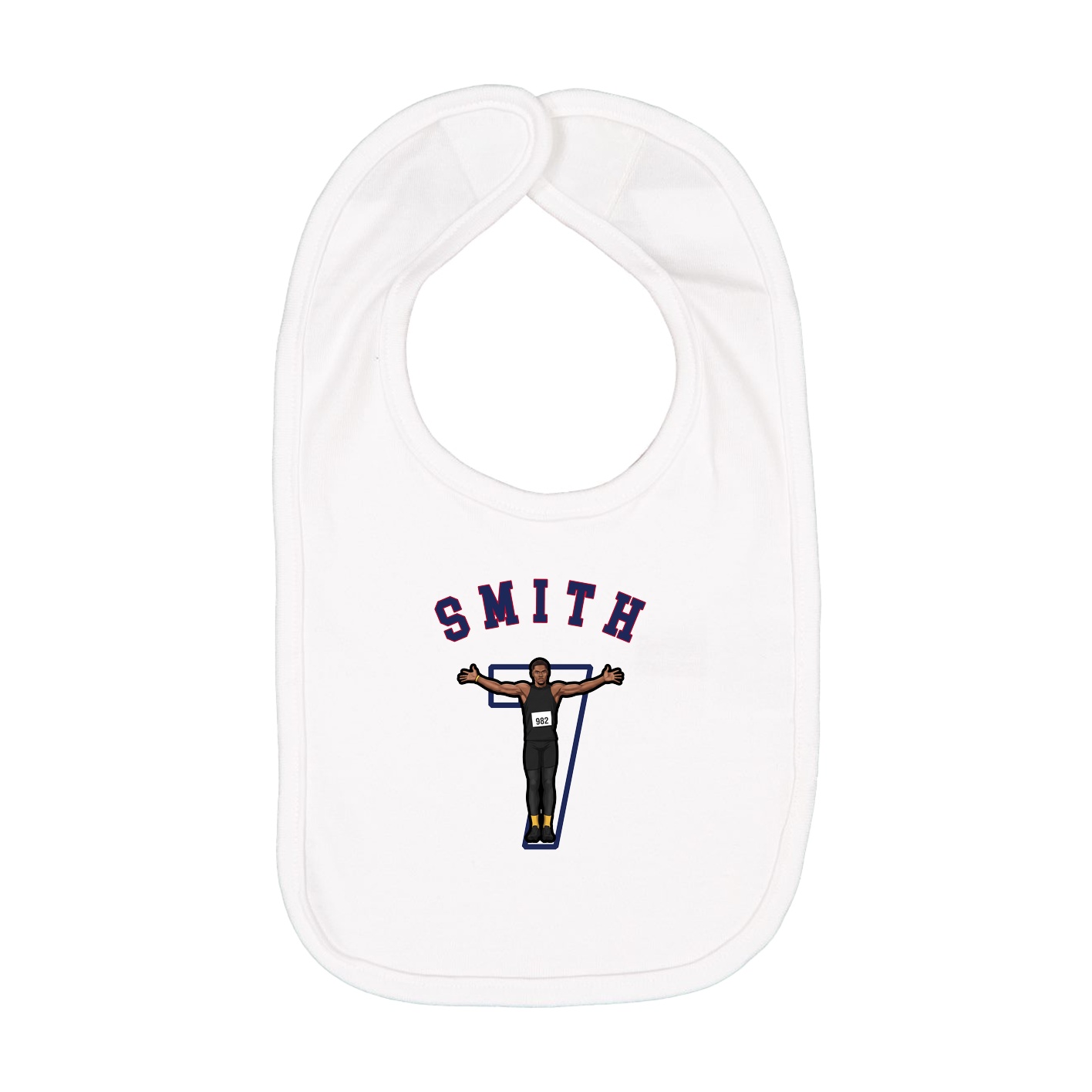 Infant Bib — Shirsey Arch in White