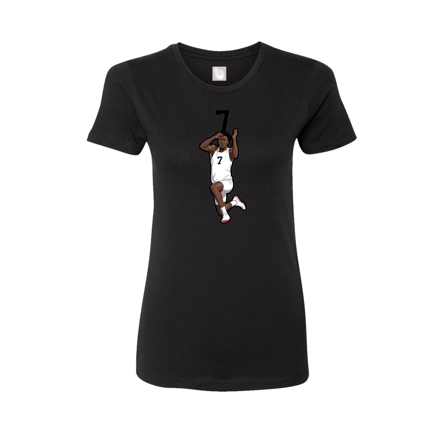 Womens Tee — Number Top in Black
