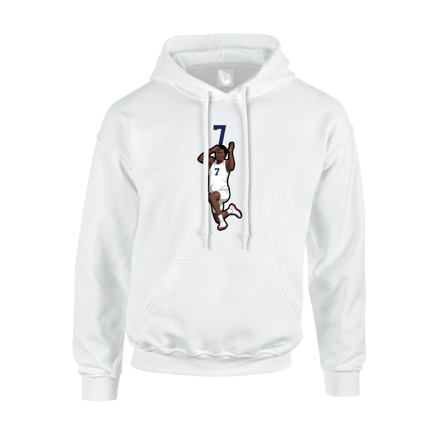 Hoodie — Number Top in White