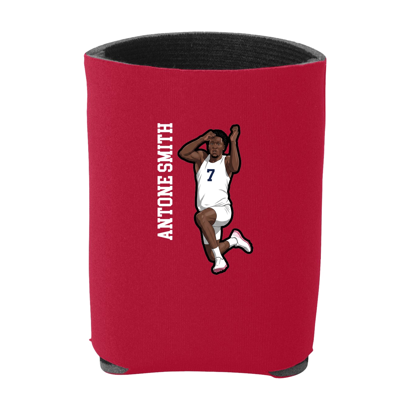 Can Holder — Name Vertical in Red