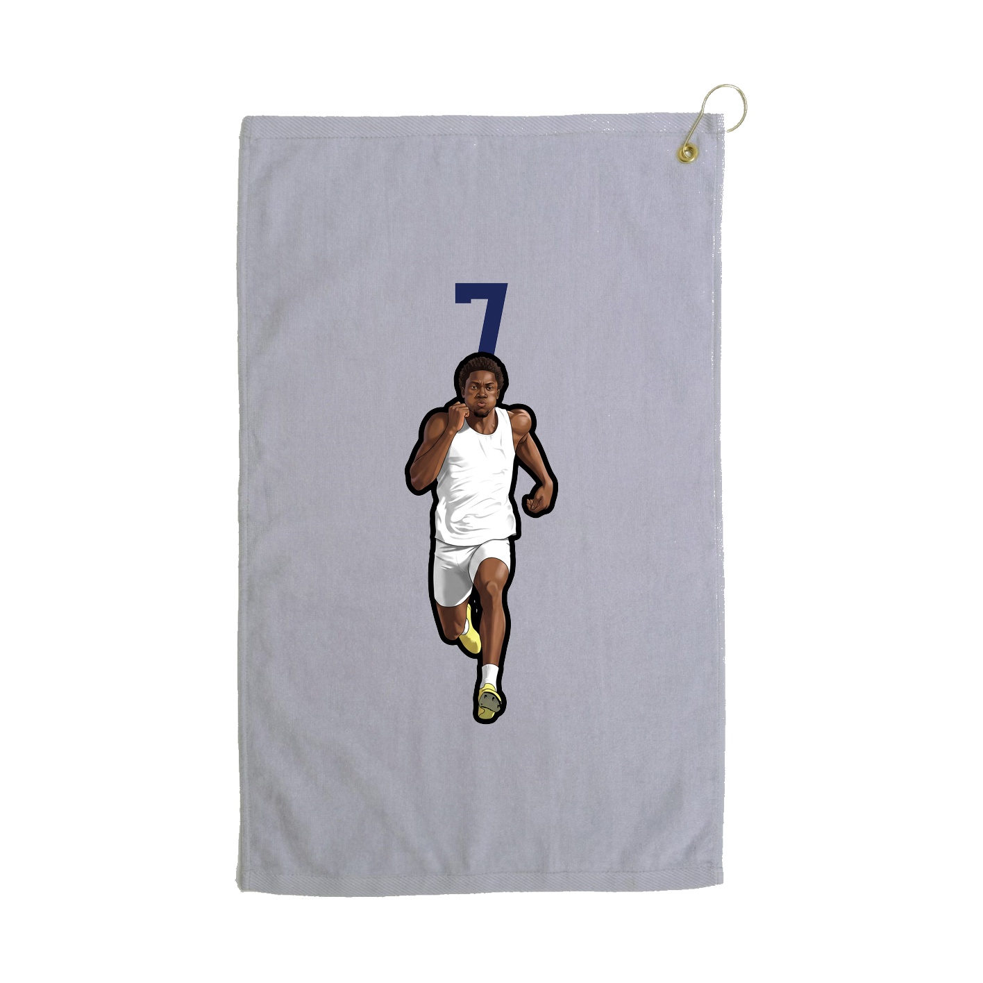 Golf Towel — Number Top in Grey