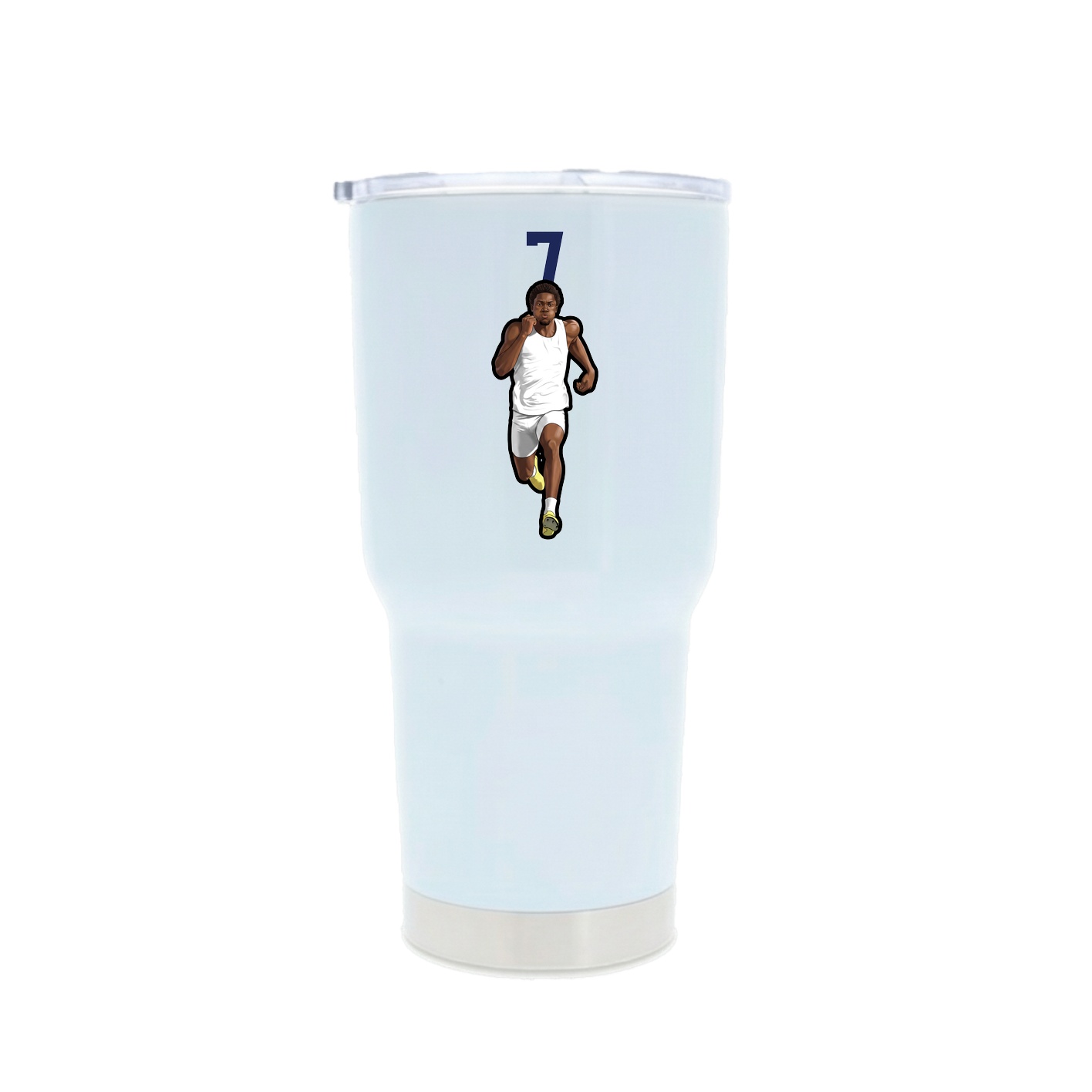 30oz Stainless Steel Tumbler — Number Top in White