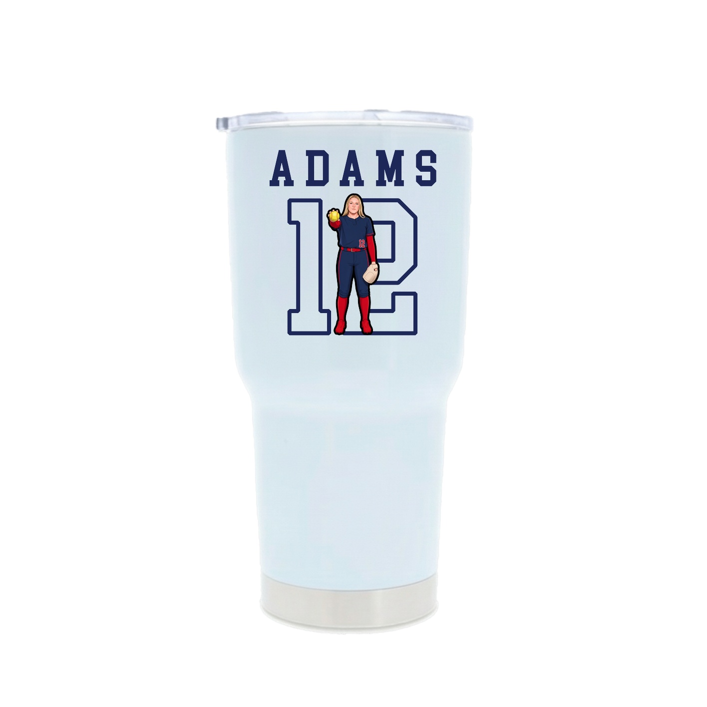 30oz Stainless Steel Tumbler — Shirsey in White