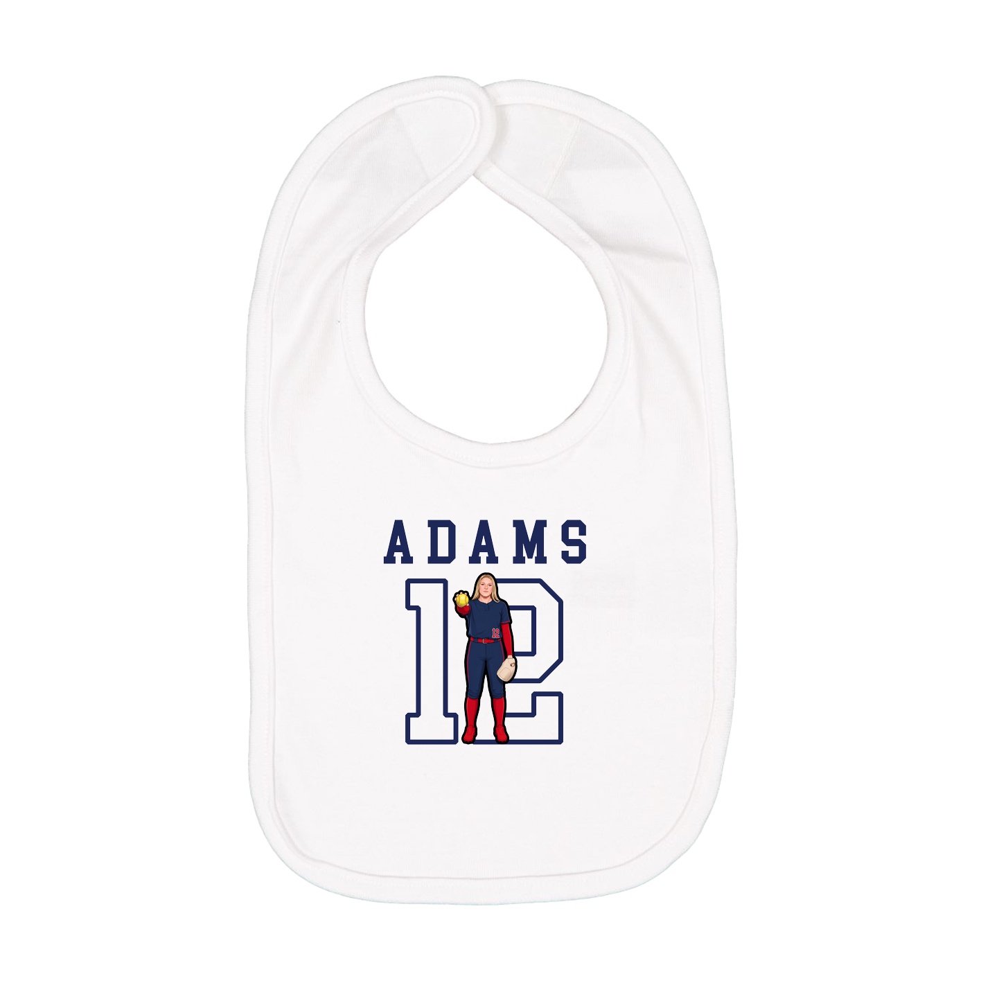 Infant Bib — Shirsey in White