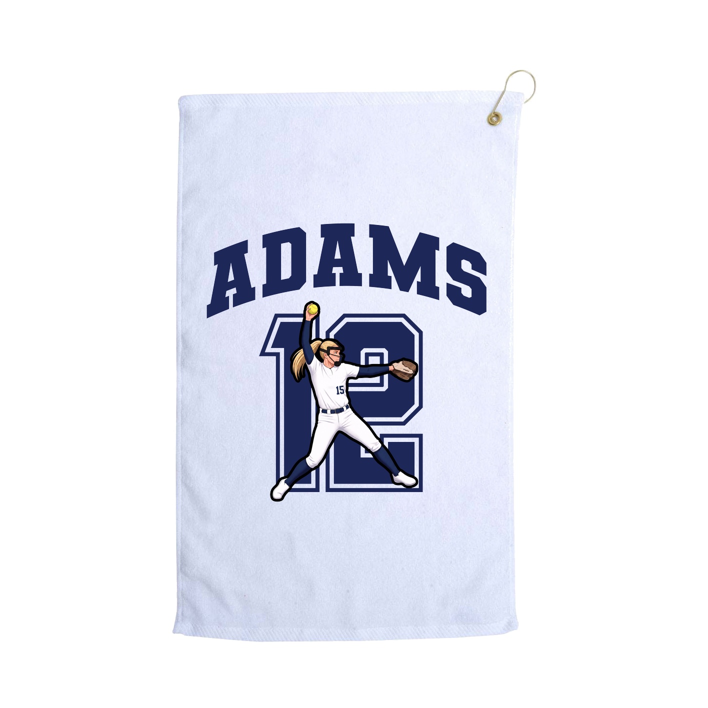Golf Towel — Number in White