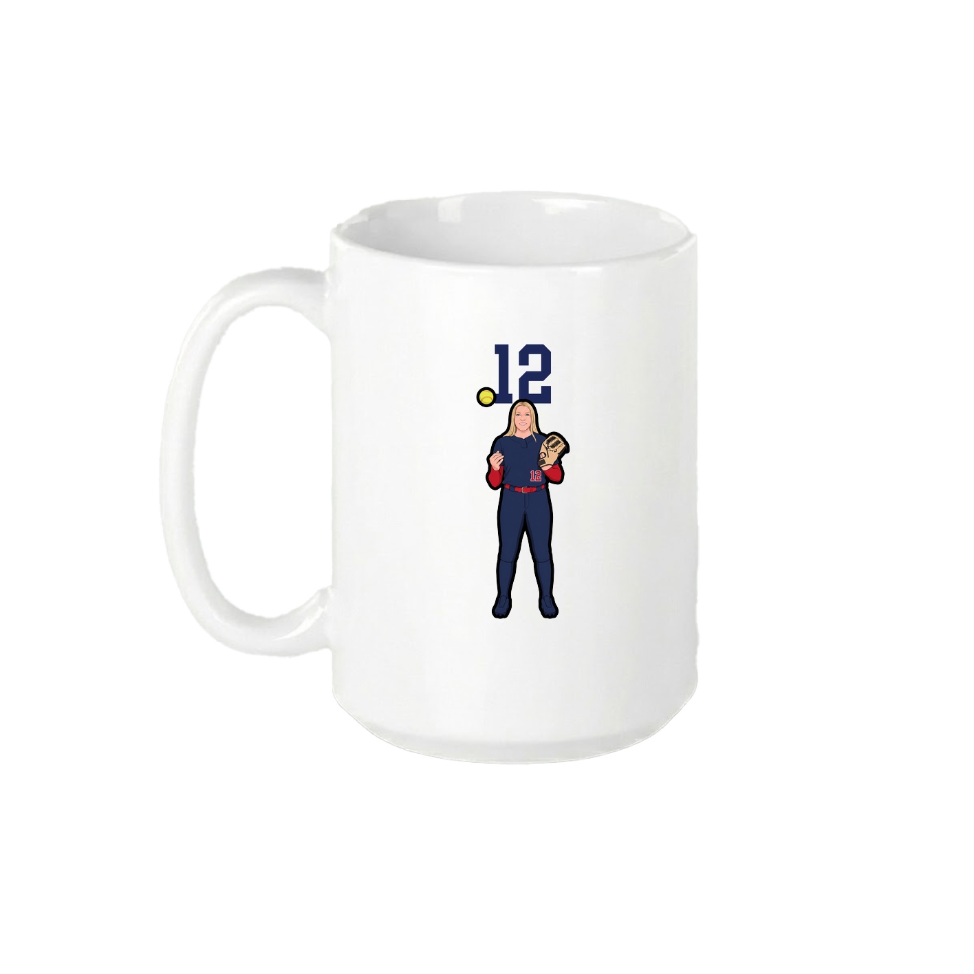 15oz Coffee Mug — Number Top in White