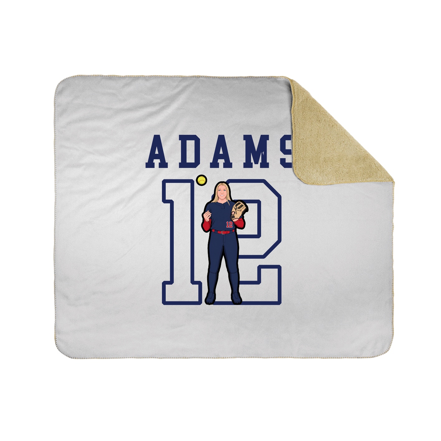Throw Blanket — Shirsey in White