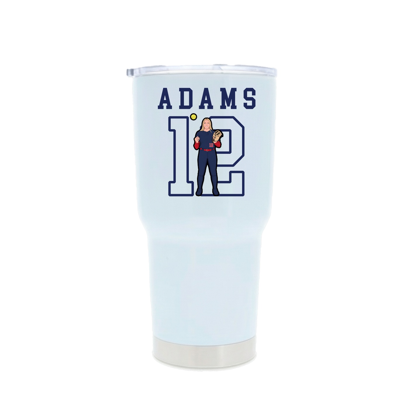 30oz Stainless Steel Tumbler — Shirsey in White