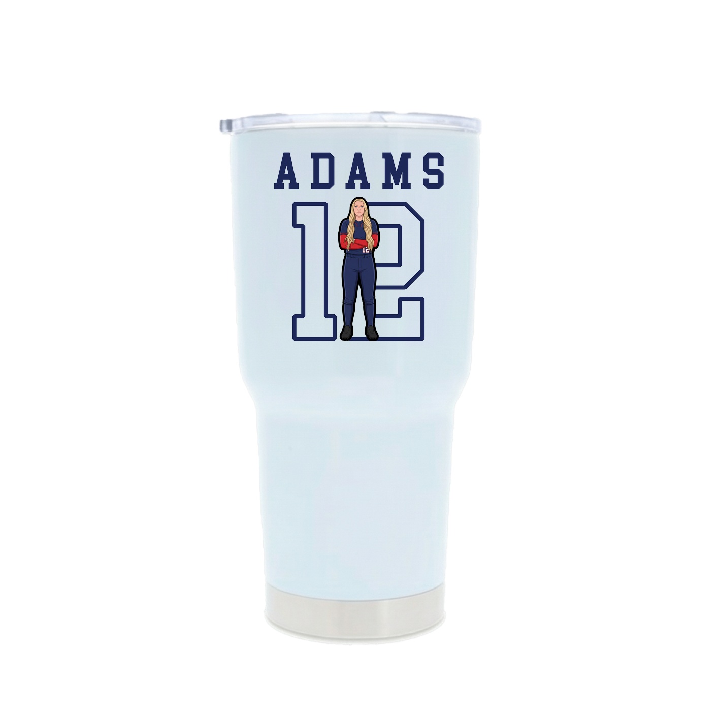 30oz Stainless Steel Tumbler — Shirsey in White