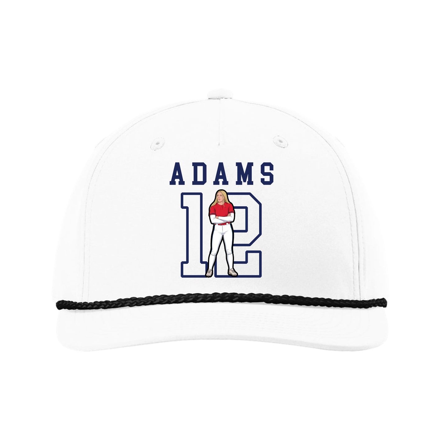 Five-Panel Classic Rope Cap — Shirsey in White