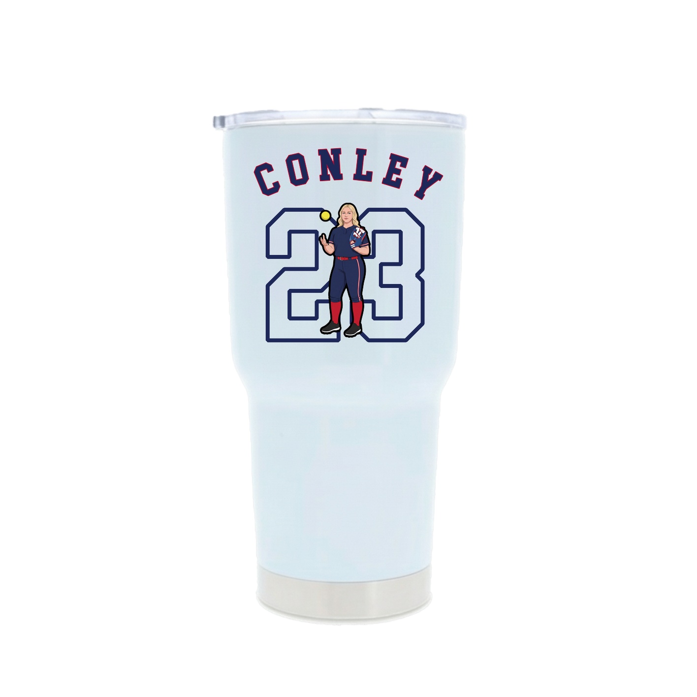30oz Stainless Steel Tumbler — Shirsey Arch in White
