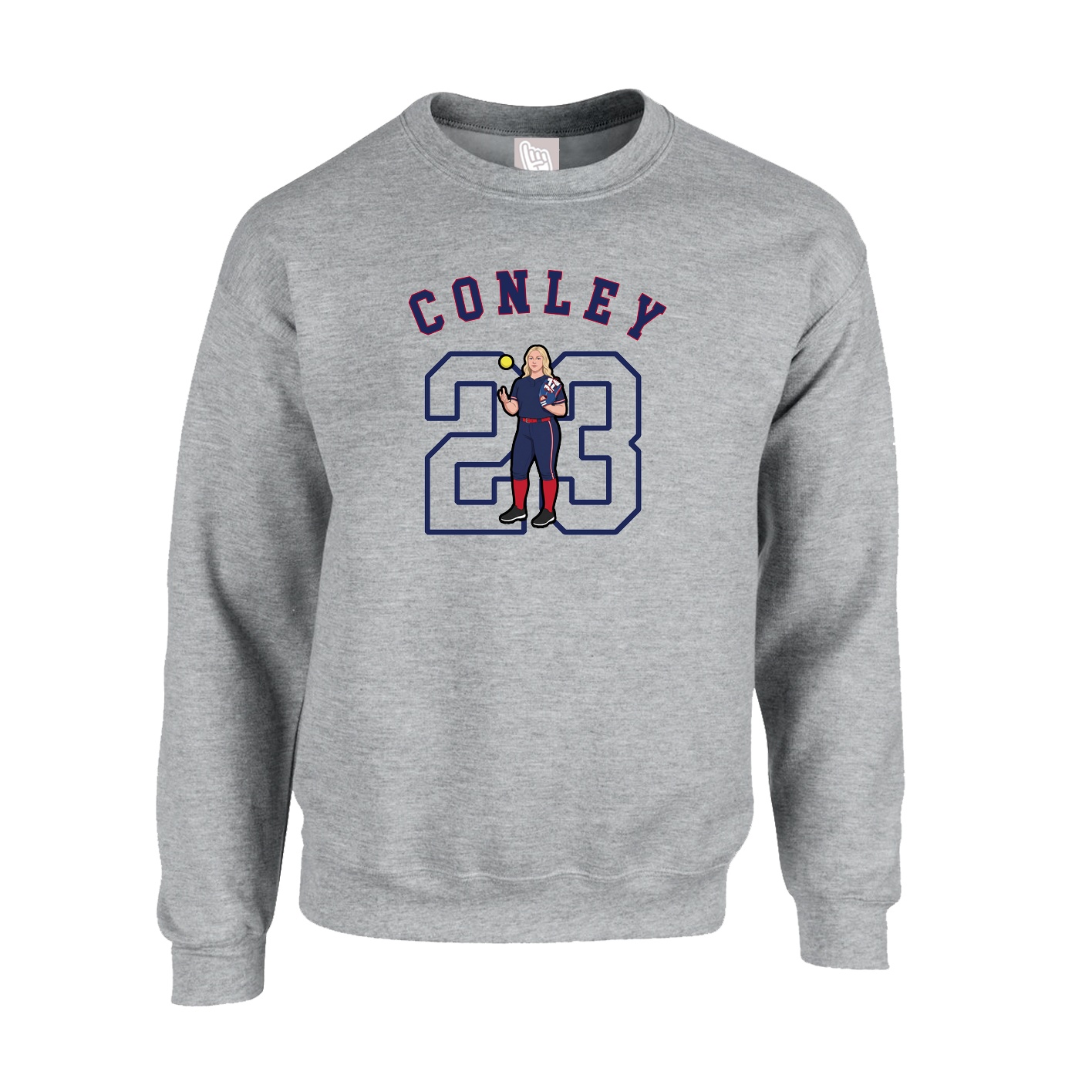Fleece Crew — Shirsey Arch in Grey