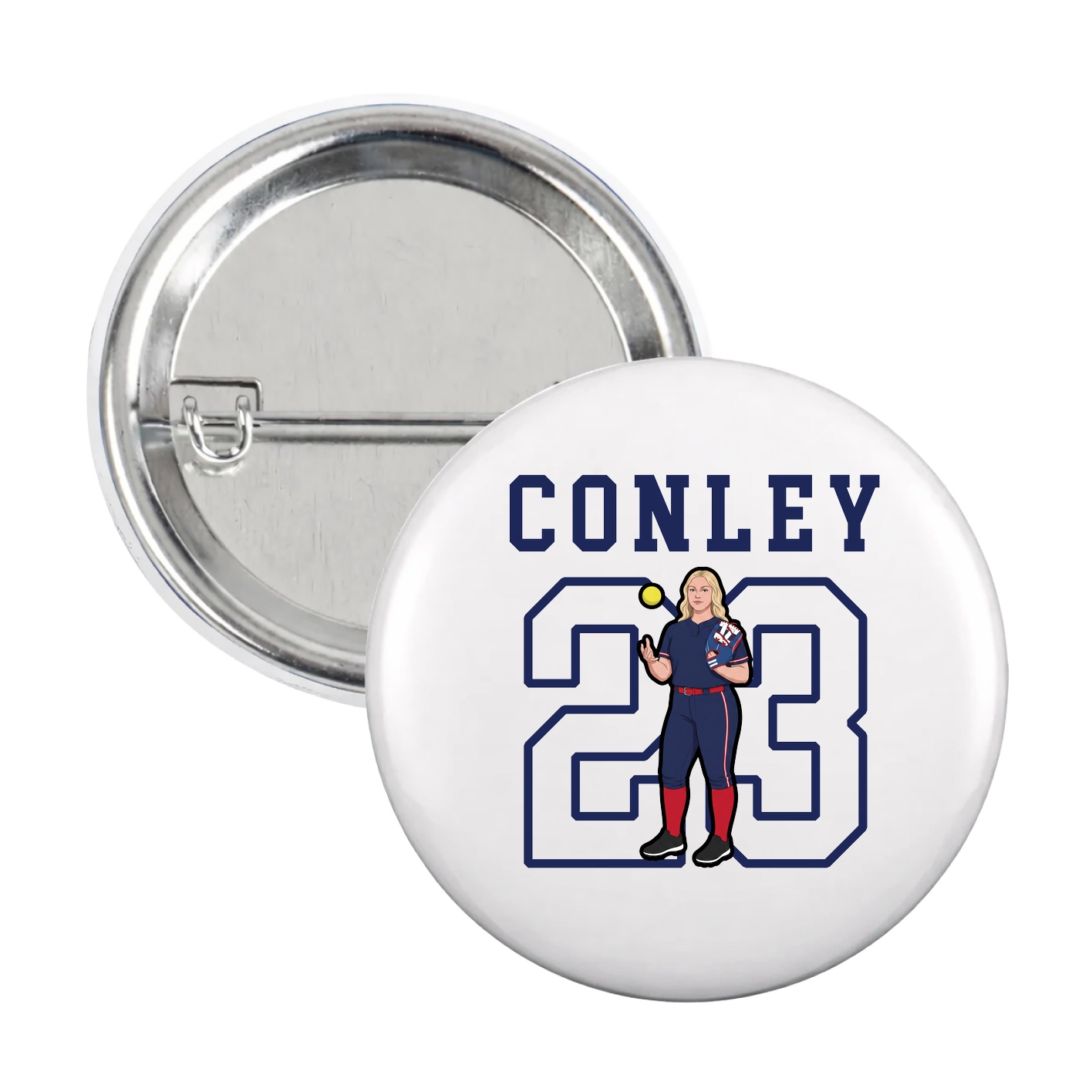 Game Day Button — Shirsey in White