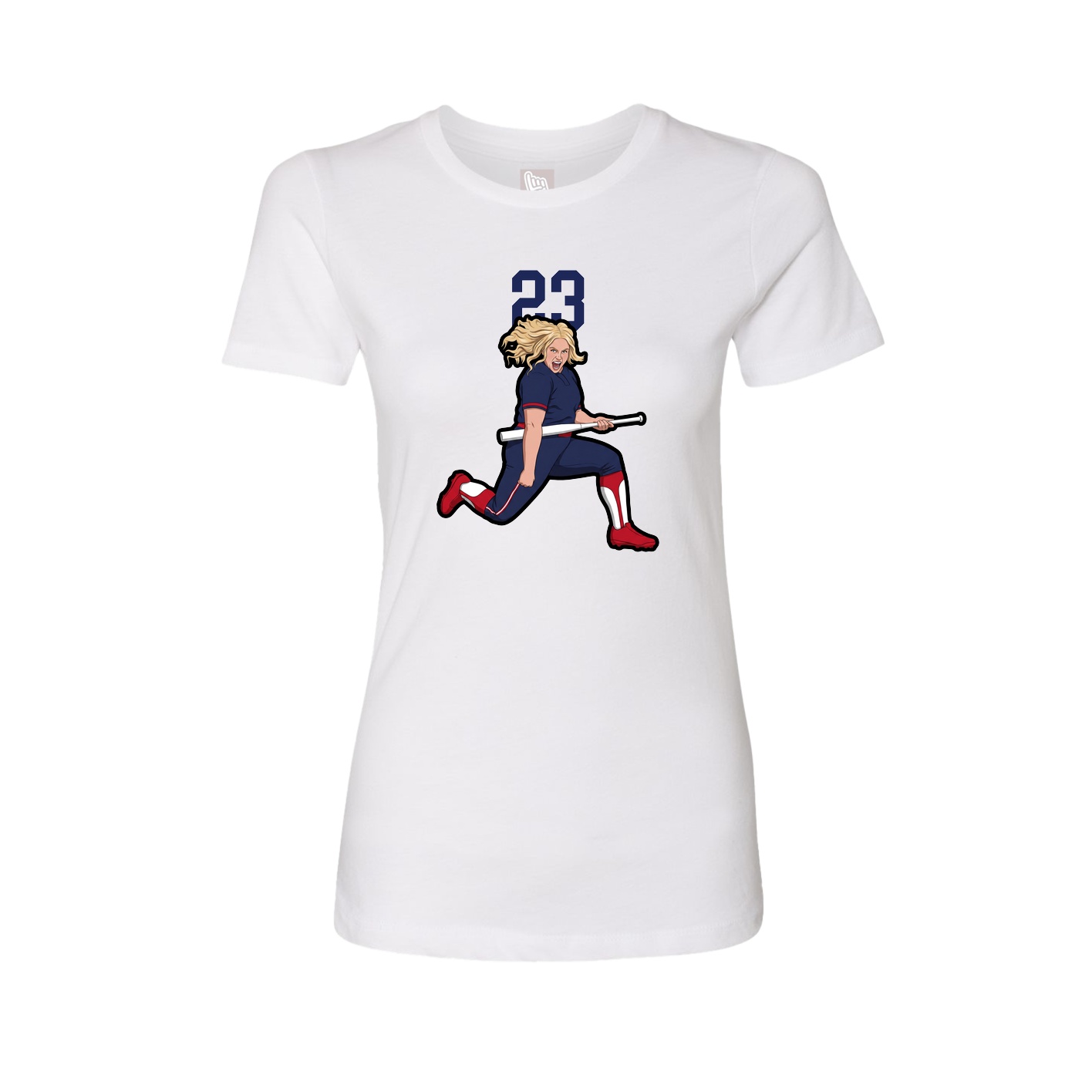 Fitted Women's Tee — Number Top in White