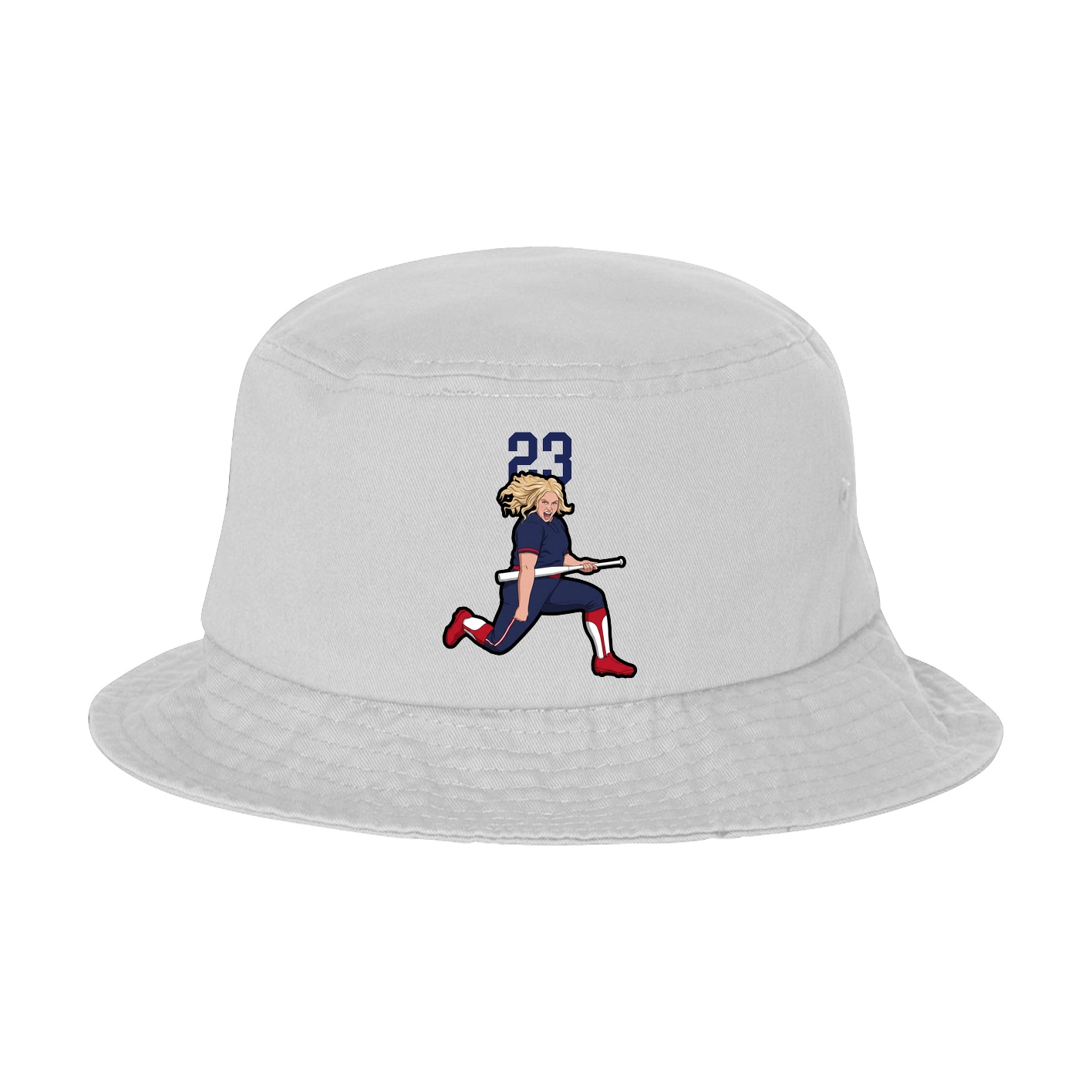 Bucket Cap — Number Top in White