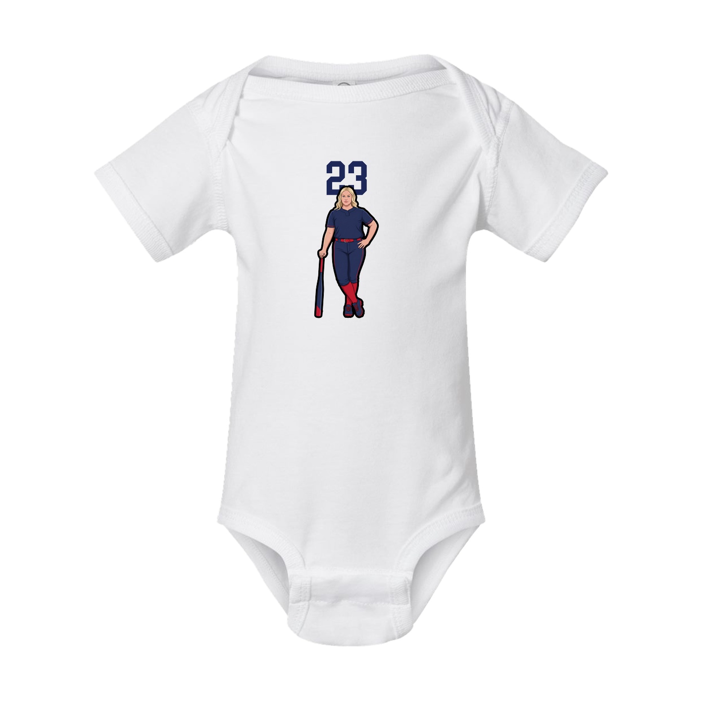 Baby Onesie — Number Top in White