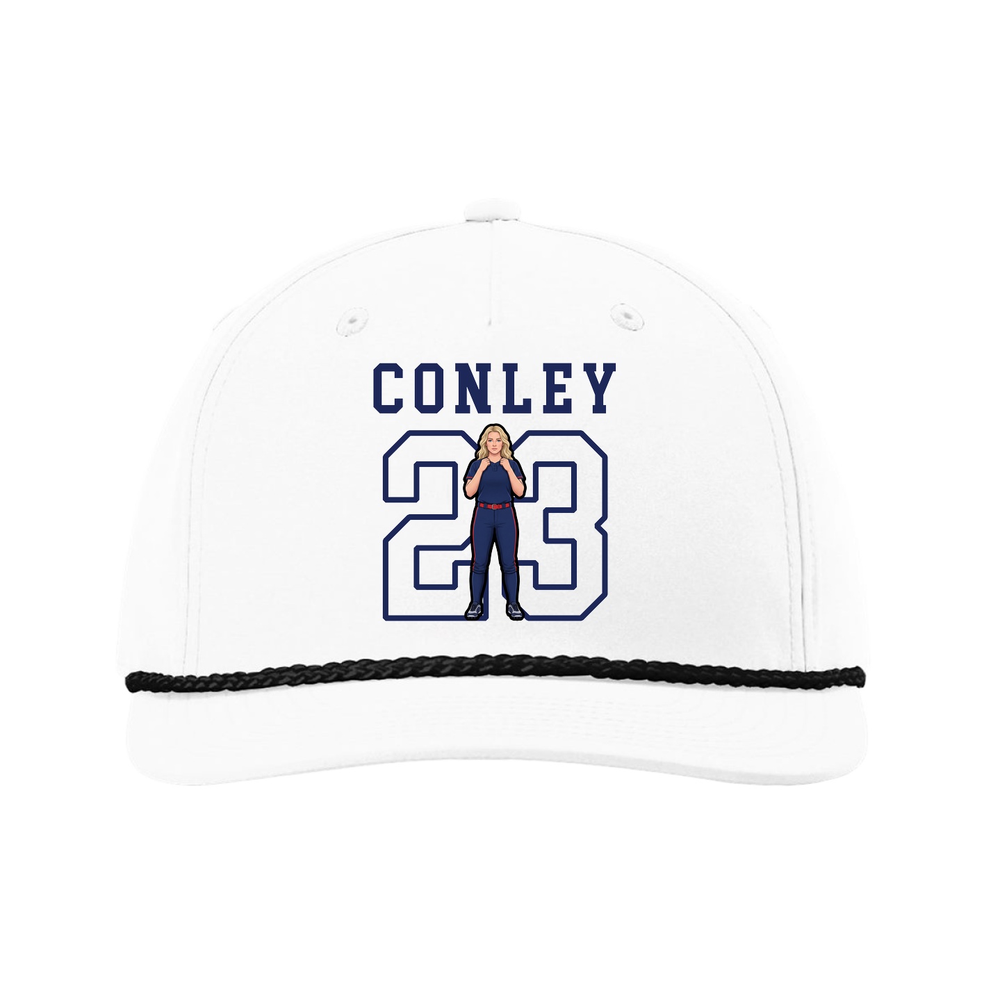 Five-Panel Classic Rope Cap — Shirsey in White