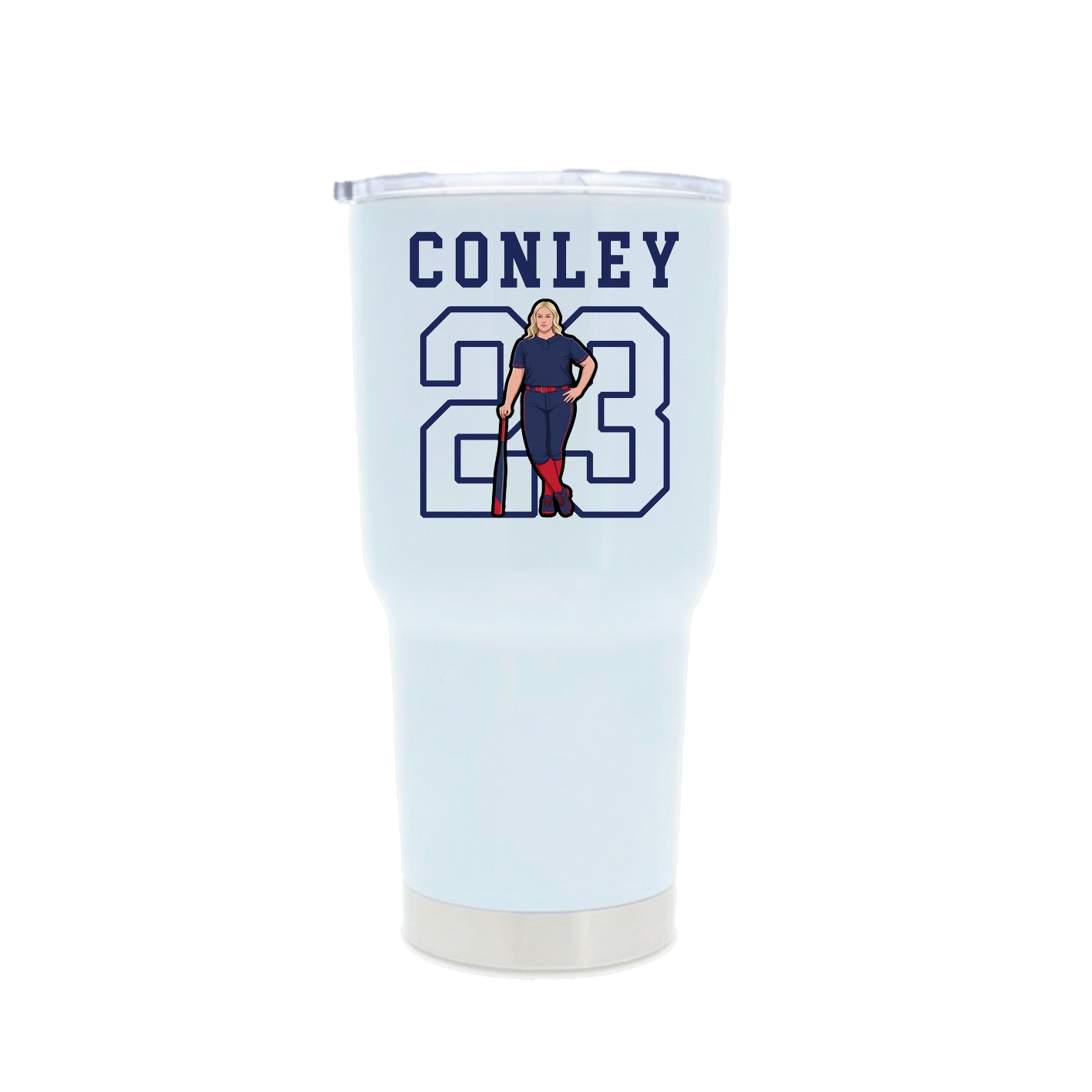 30oz Stainless Steel Tumbler — Shirsey in White