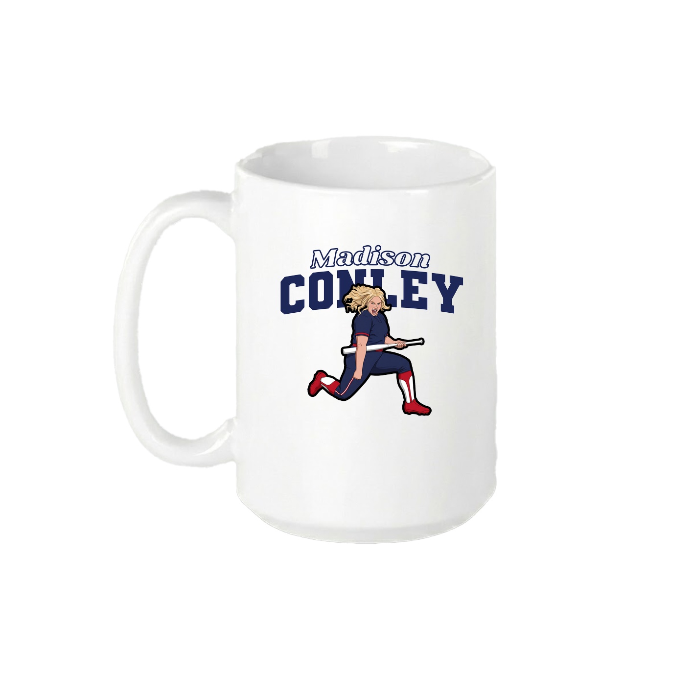 15oz Coffee Mug — Name Arch in White
