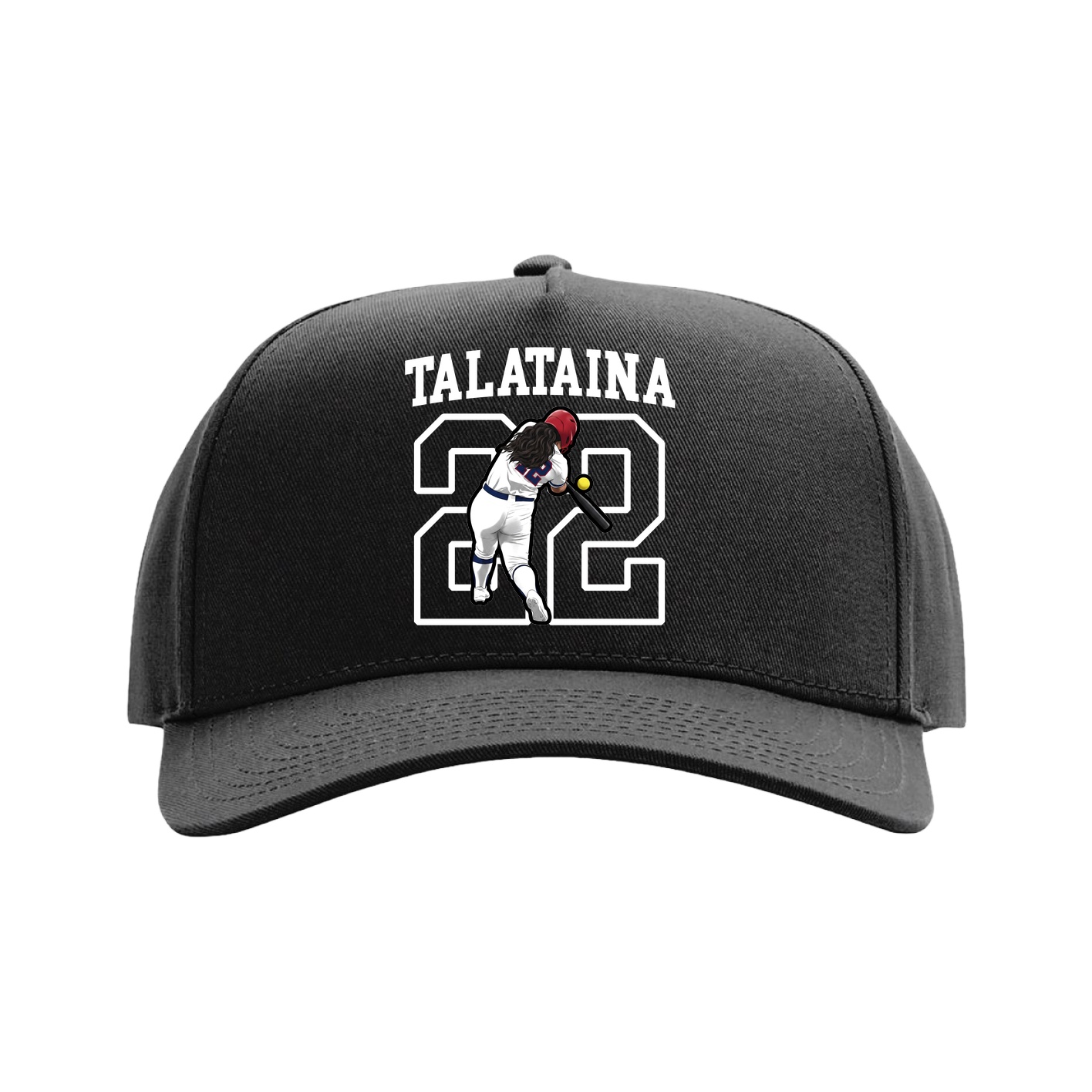 Full Fabric Five-Panel Champ Cap — Shirsey in Black