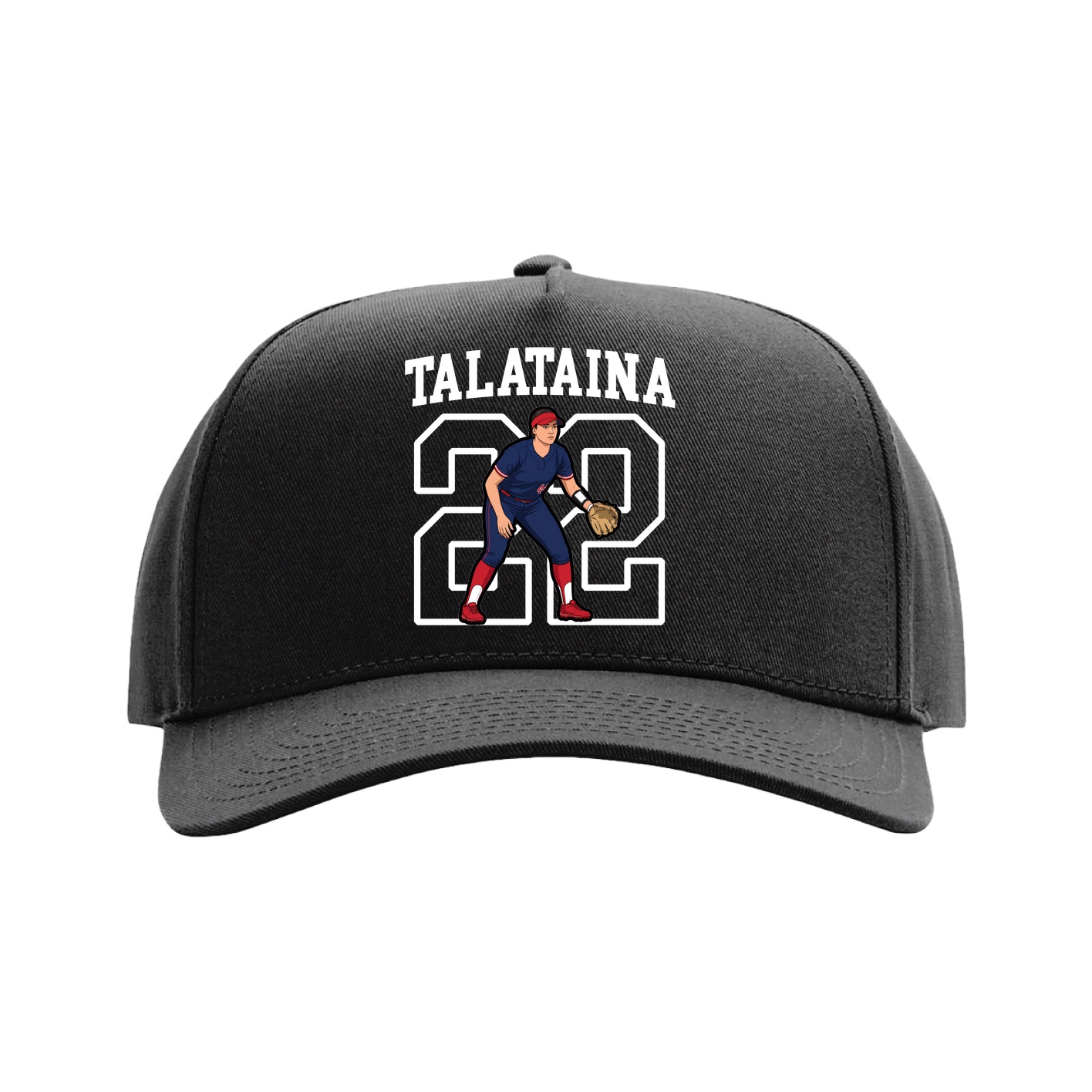 Full Fabric Five-Panel Champ Cap — Shirsey in Black