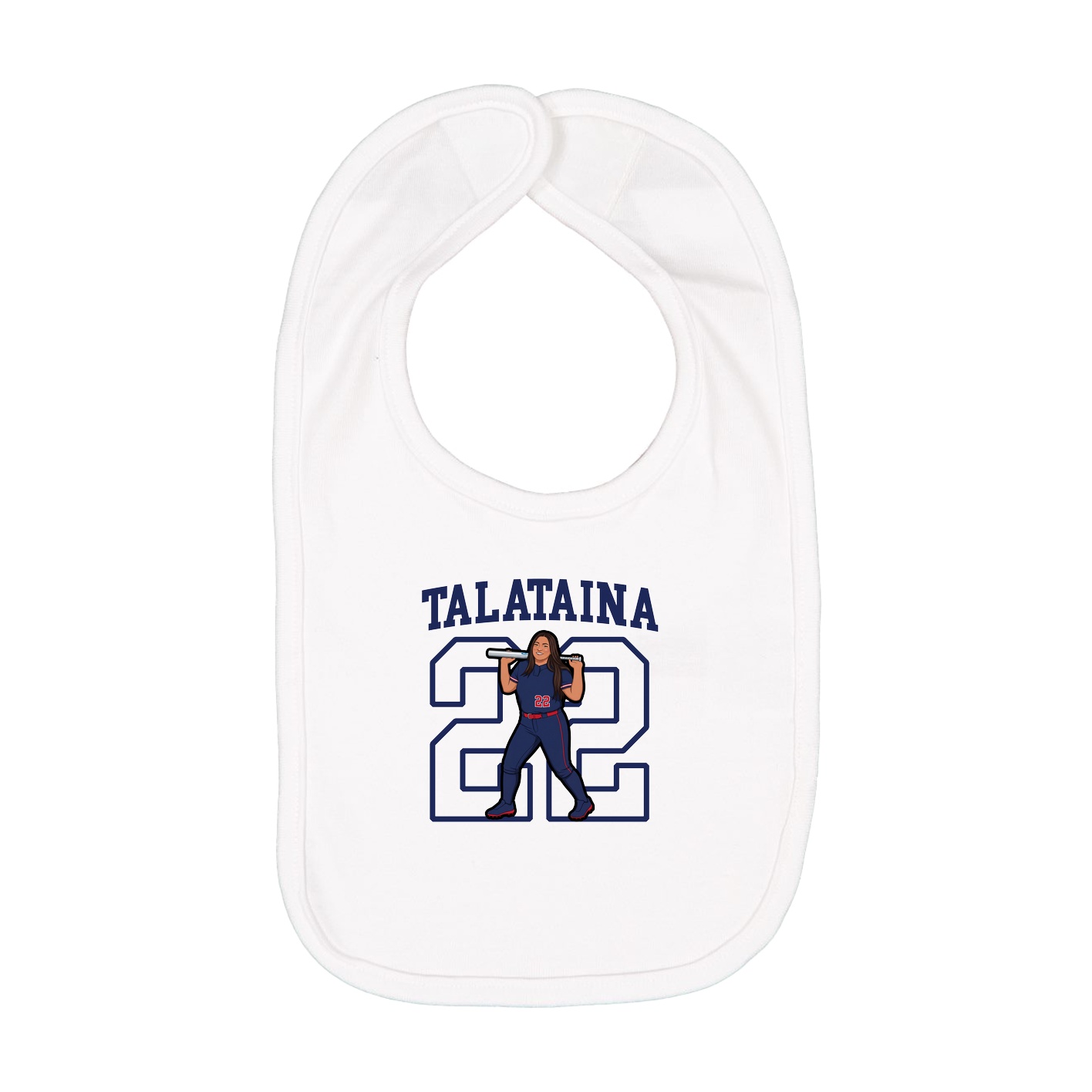 Infant Bib — Shirsey in White