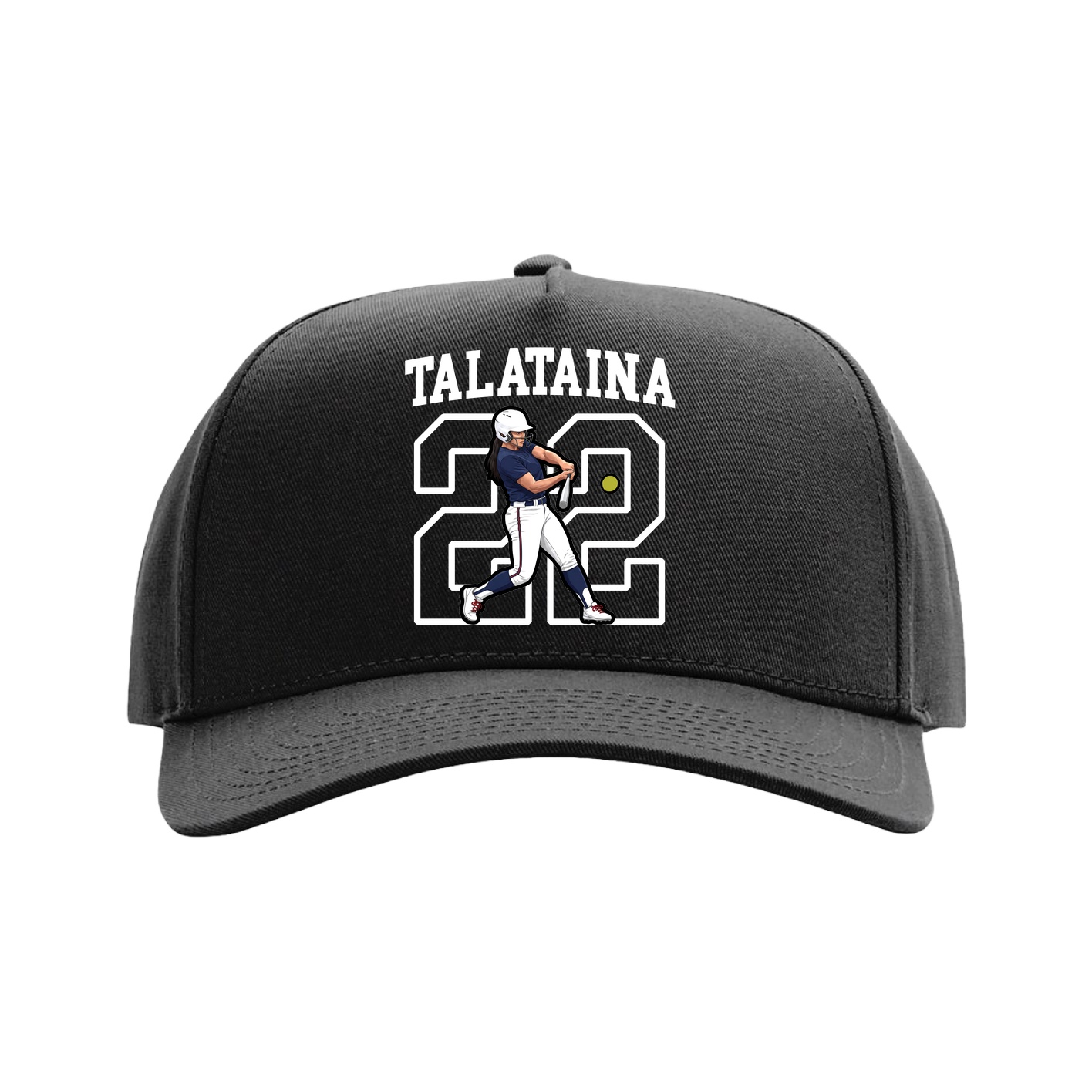 Full Fabric Five-Panel Champ Cap — Shirsey in Black