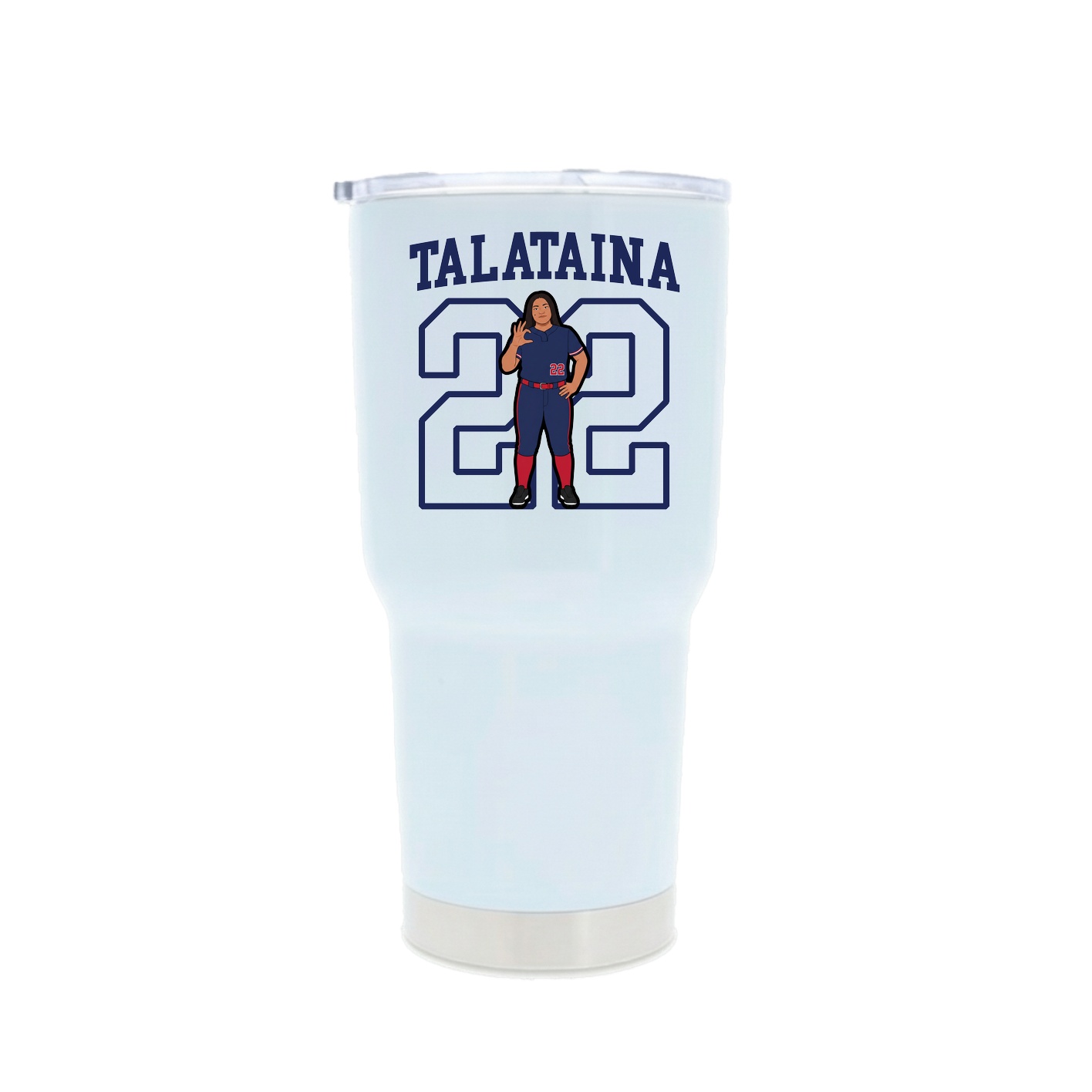 30oz Stainless Steel Tumbler — Shirsey in White