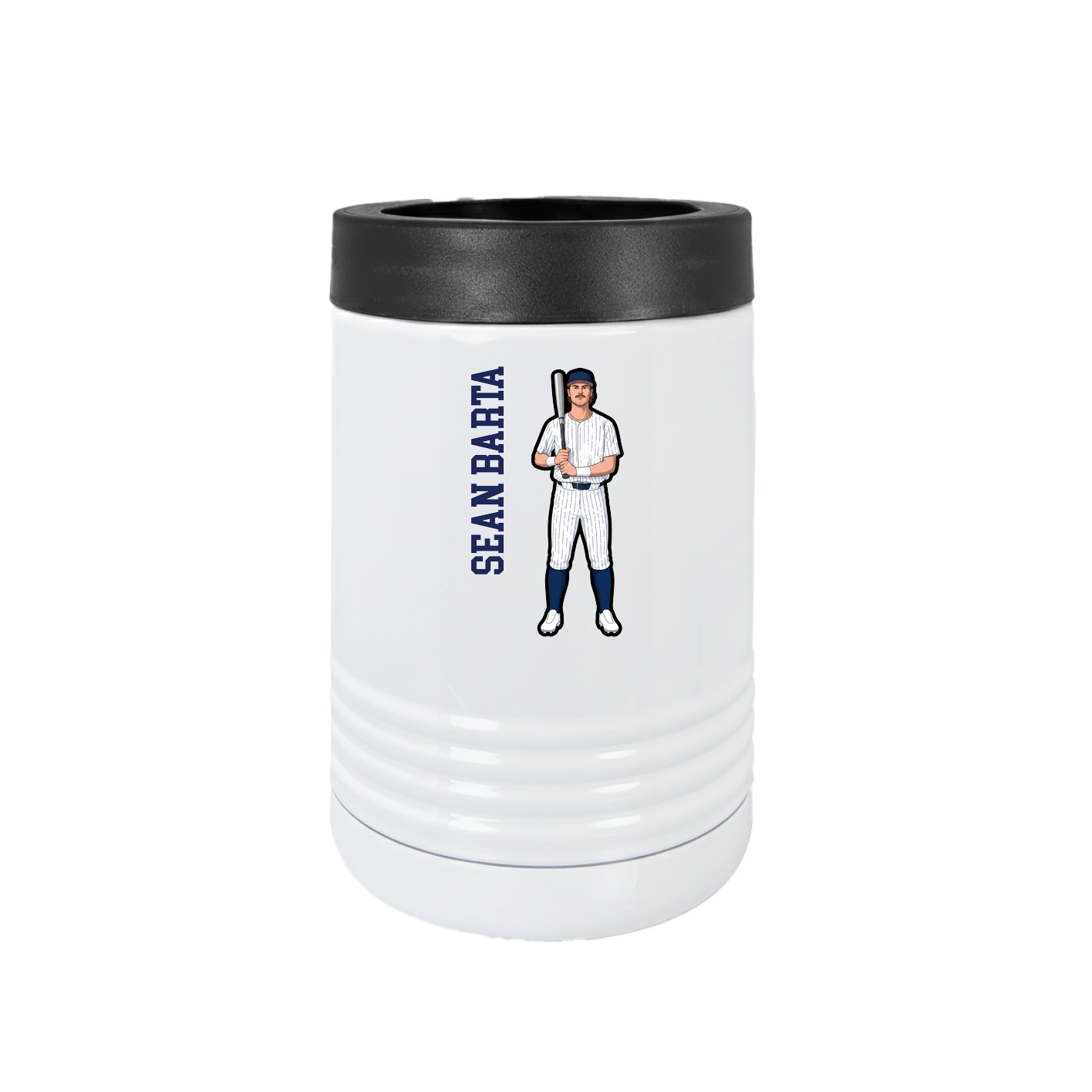 Beverage Holder — Name Vertical in White