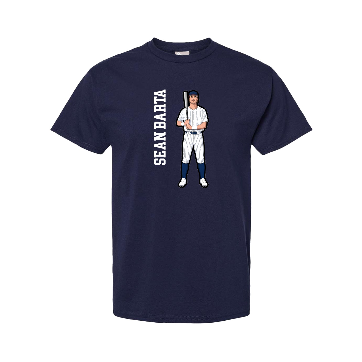 Tee — Name Vertical in Navy