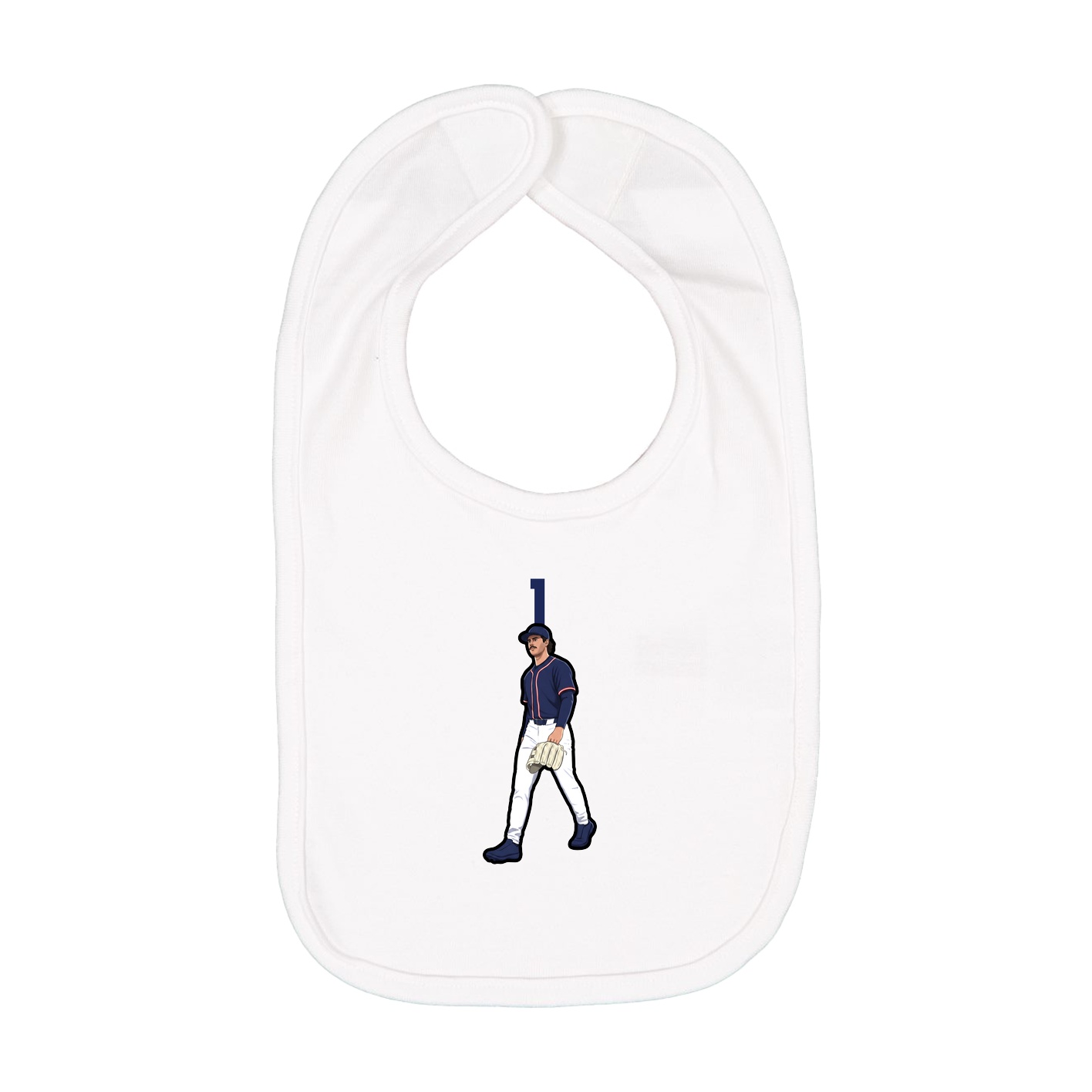Infant Bib — Number Top in White