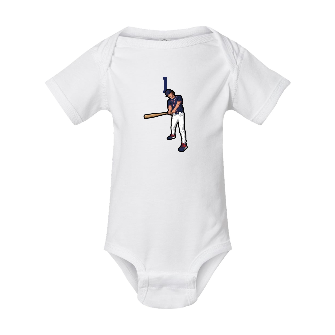 Baby Onesie — Number Top in White