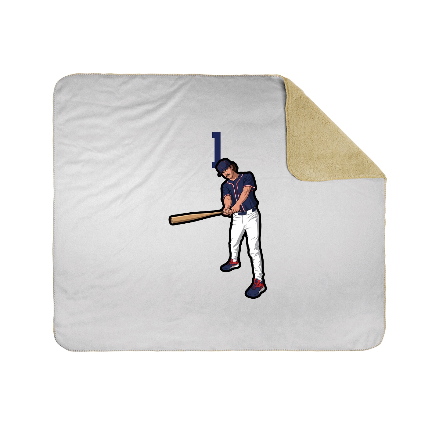 Throw Blanket — Number Top in White
