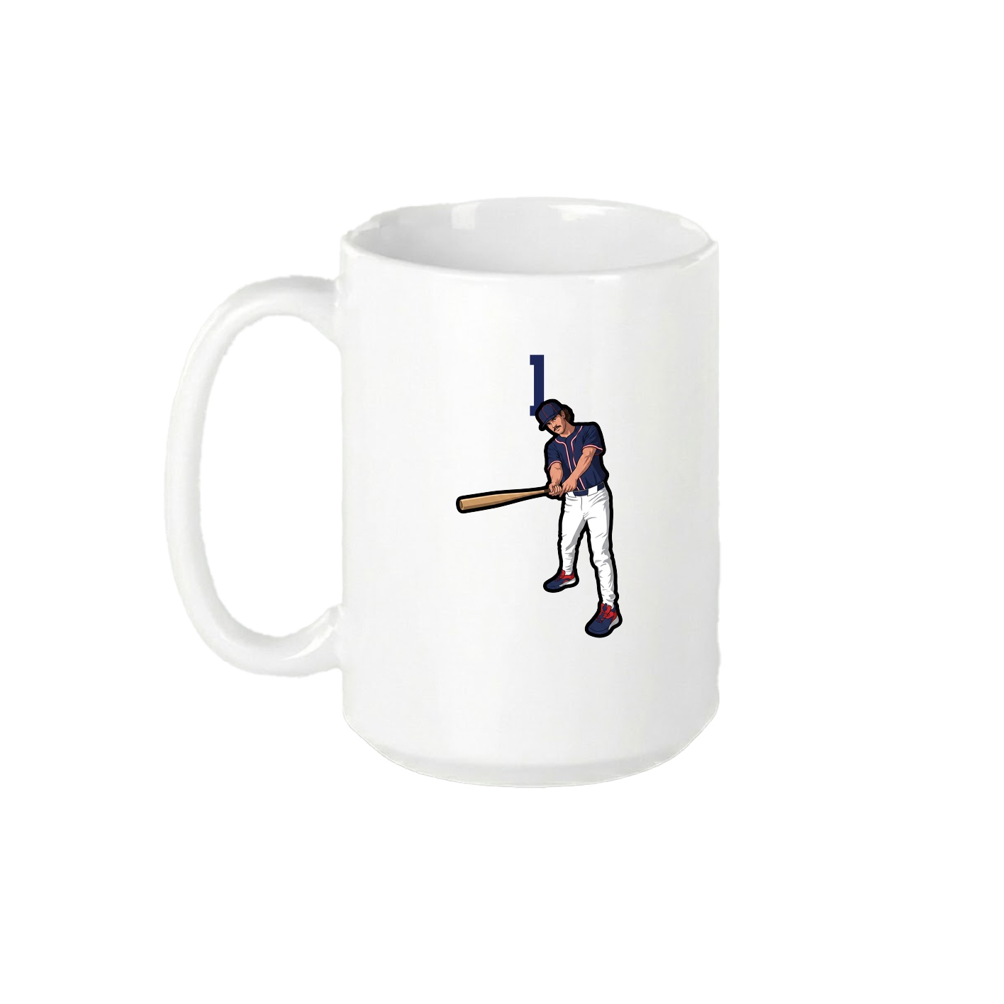 15oz Coffee Mug — Number Top in White