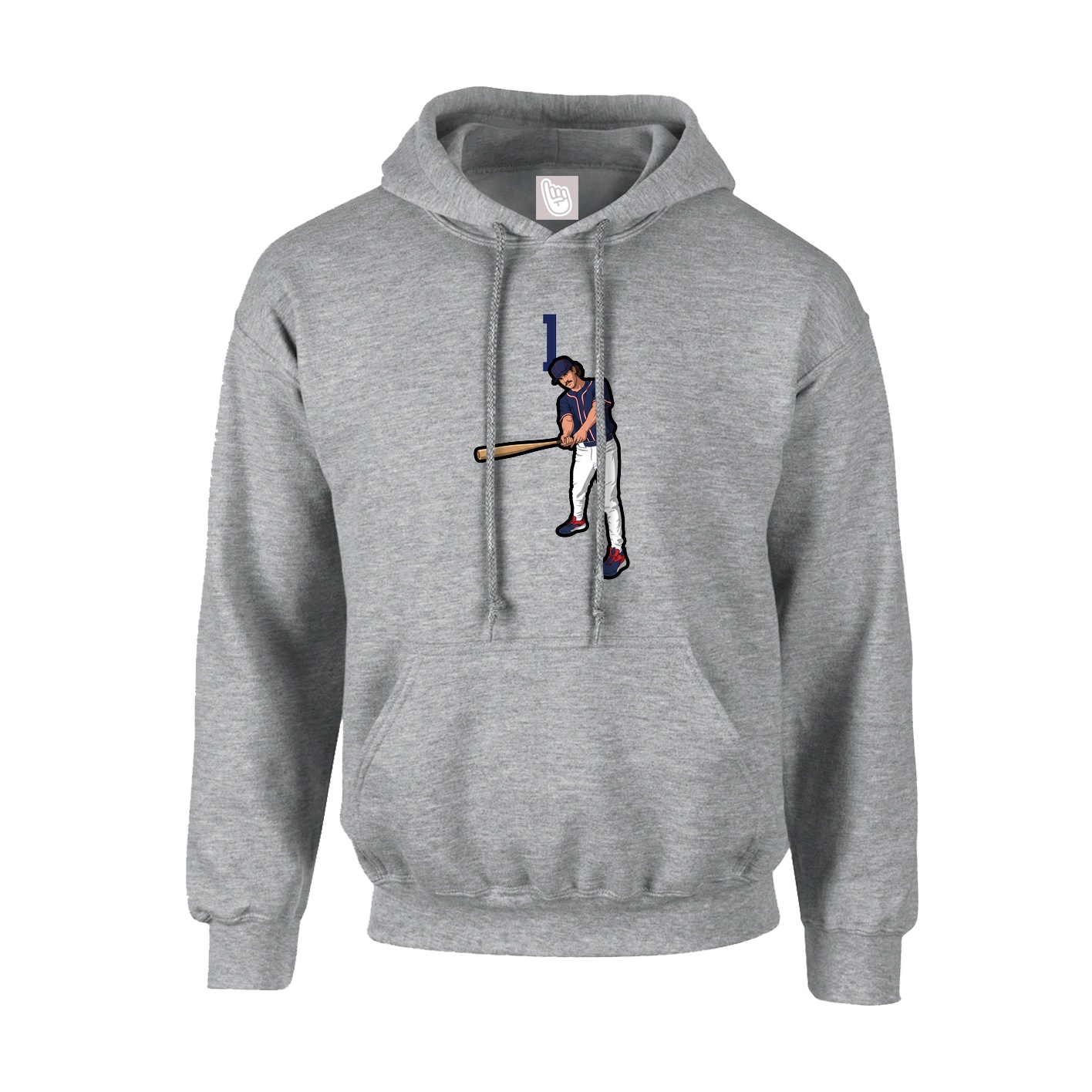 Hoodie — Number Top in Grey