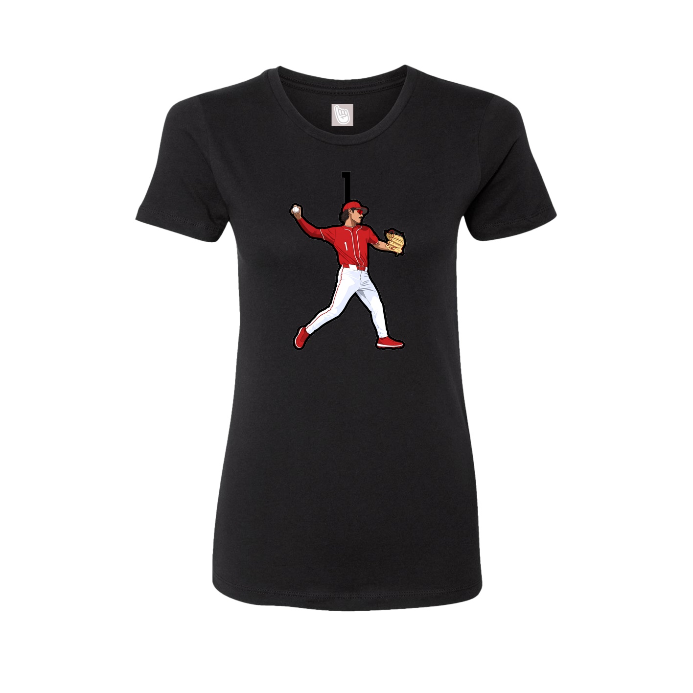 Womens Tee — Number Top in Black