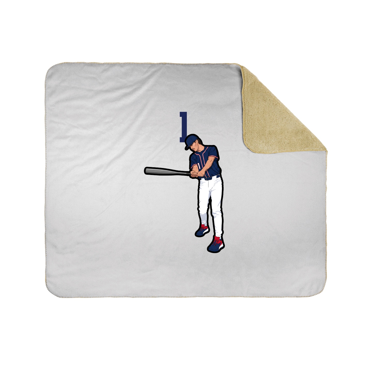 Throw Blanket — Number Top in White