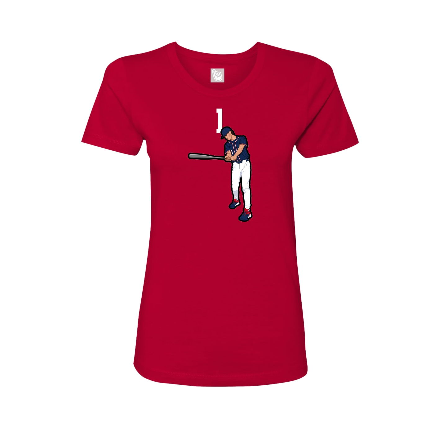 Womens Tee — Number Top in Red