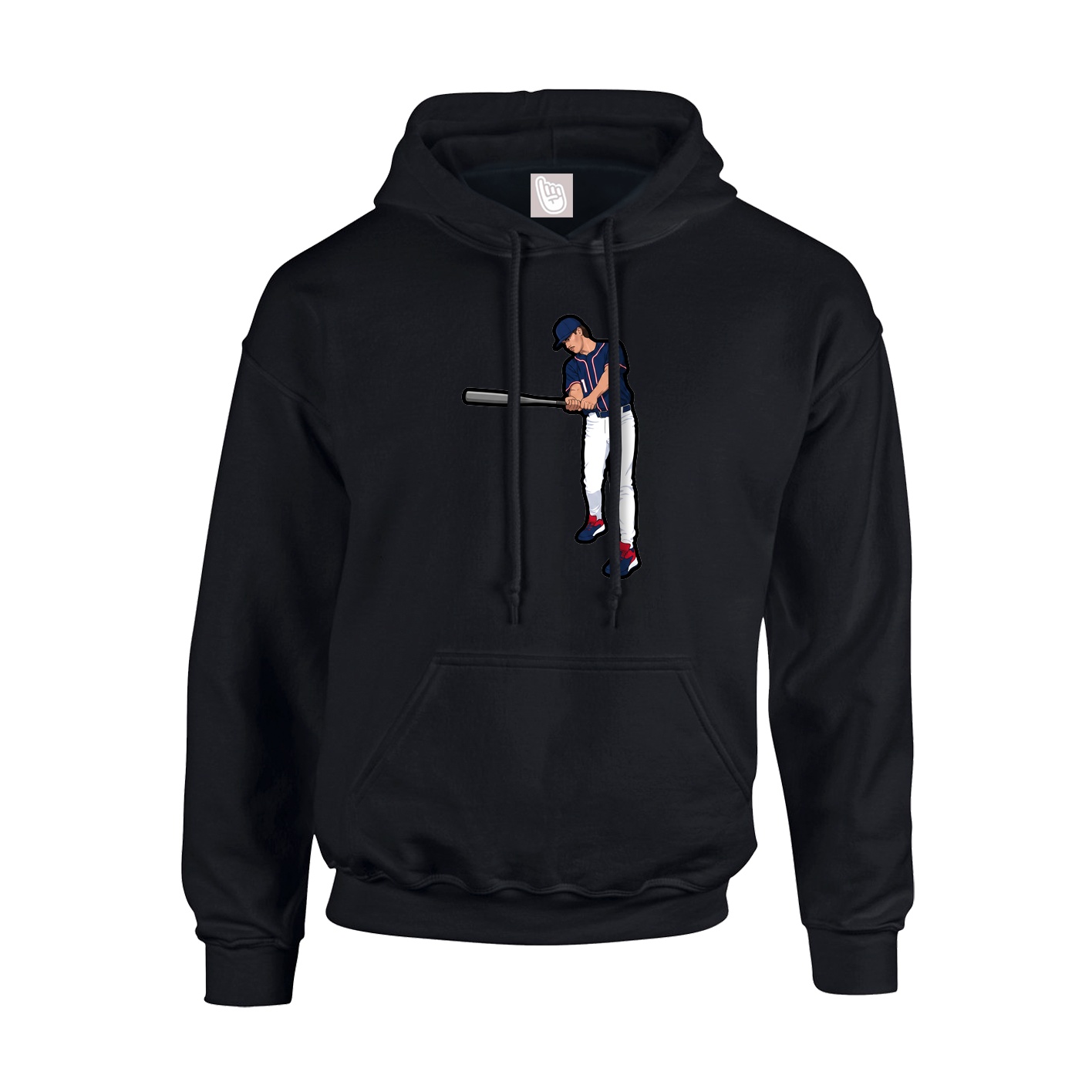 Youth Hoodie — Name Vertical in Black
