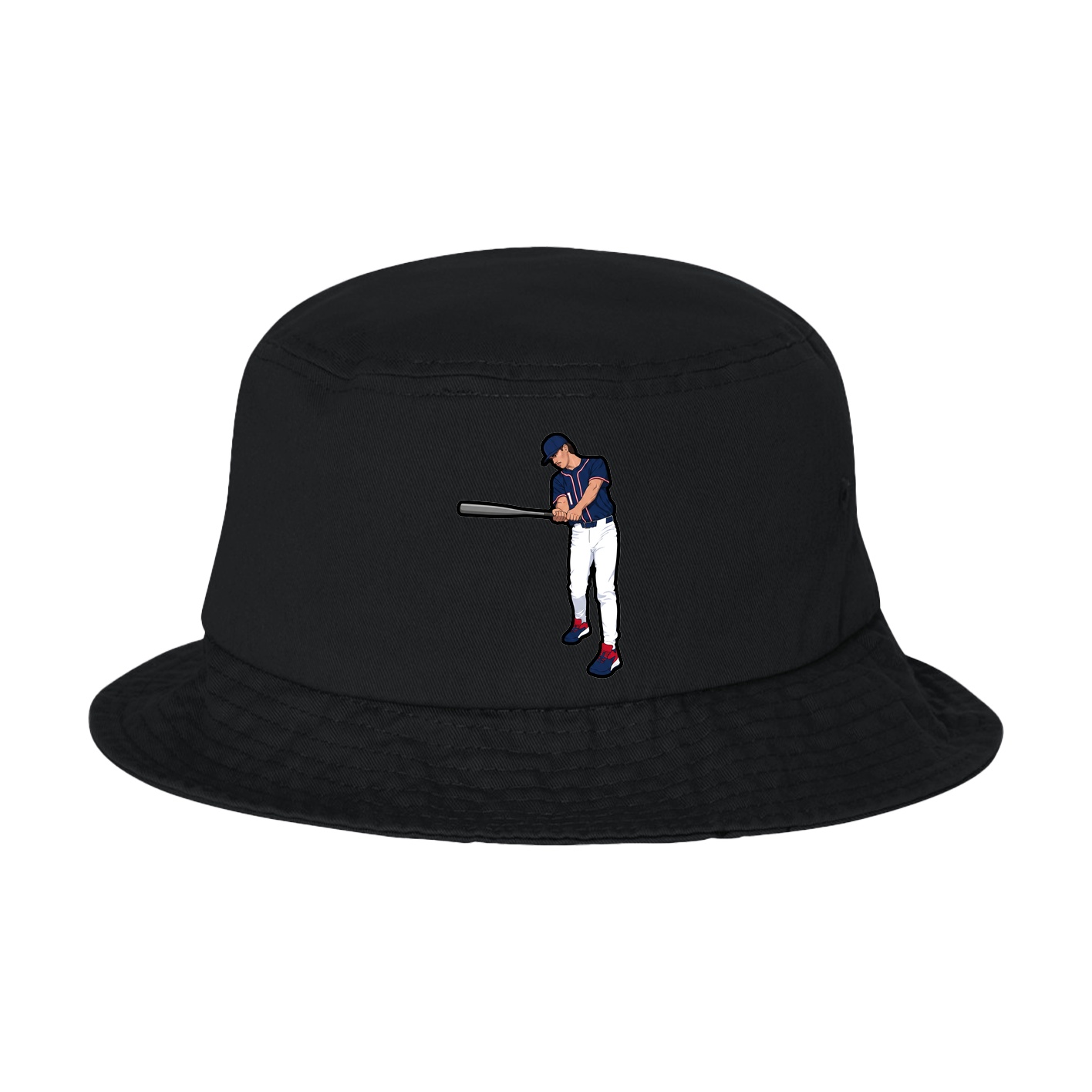 Bucket Cap — Name Vertical in Black
