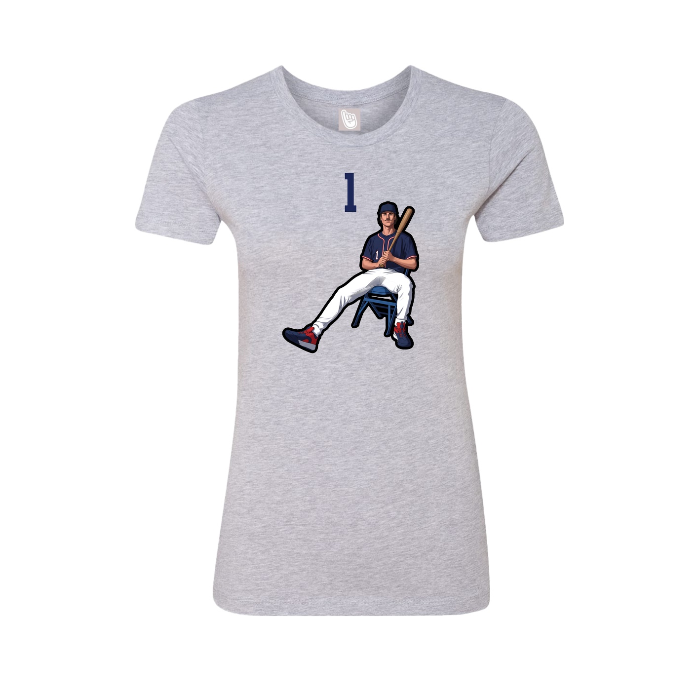 Womens Tee — Number Top in Grey