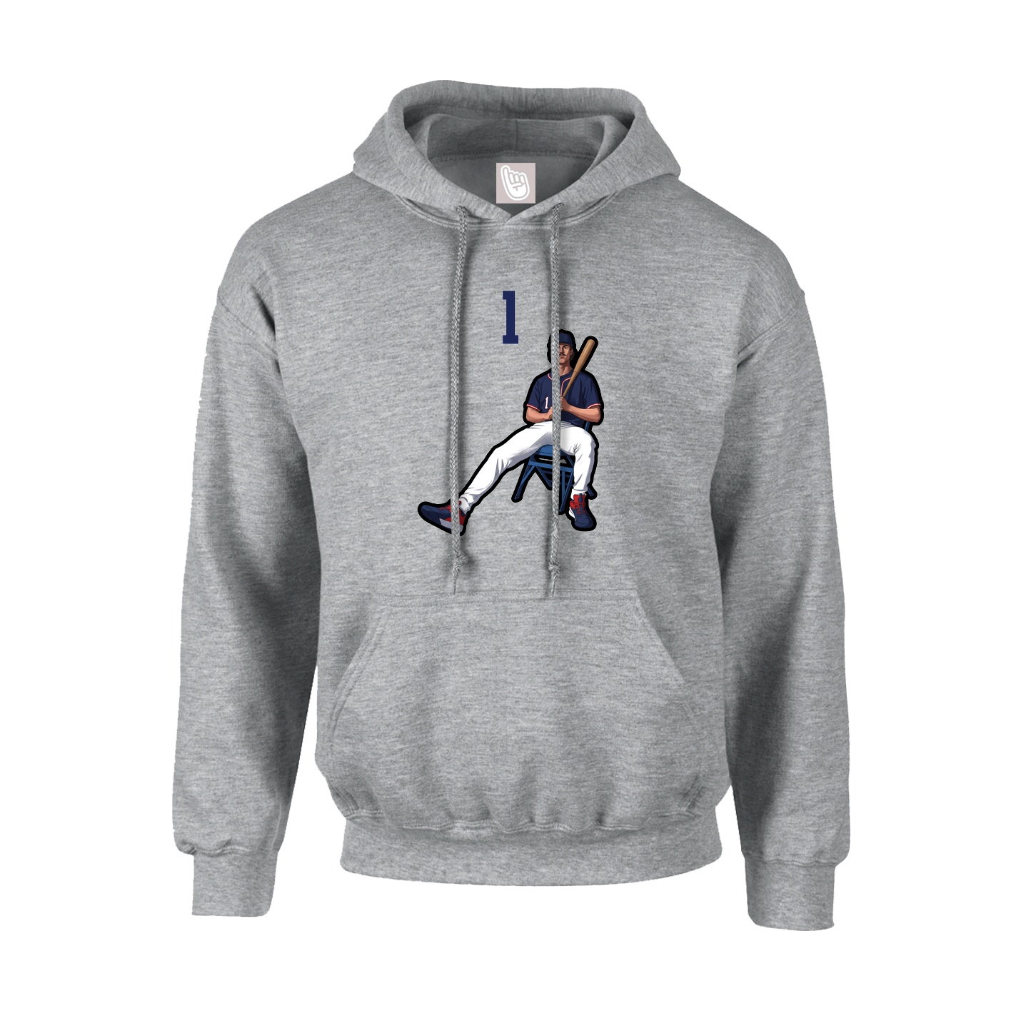 Youth Hoodie — Number Top in Grey