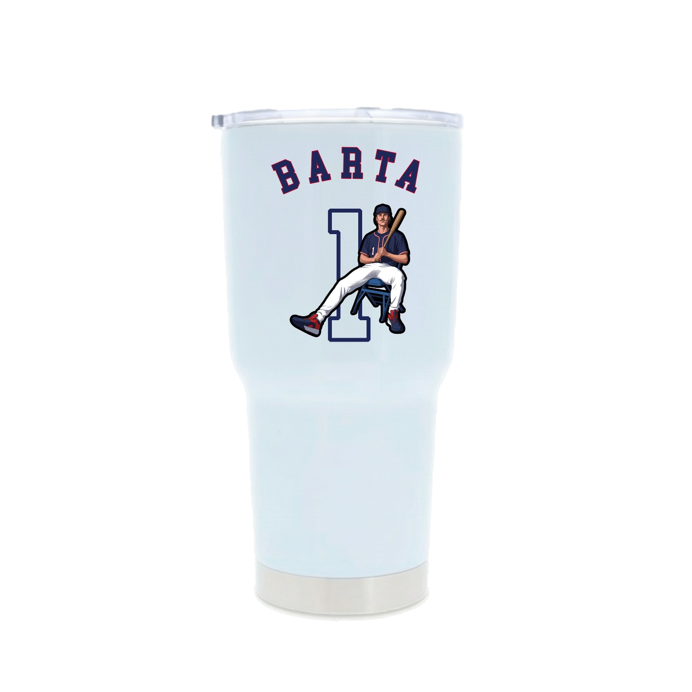 30oz Stainless Steel Tumbler — Shirsey Arch in White